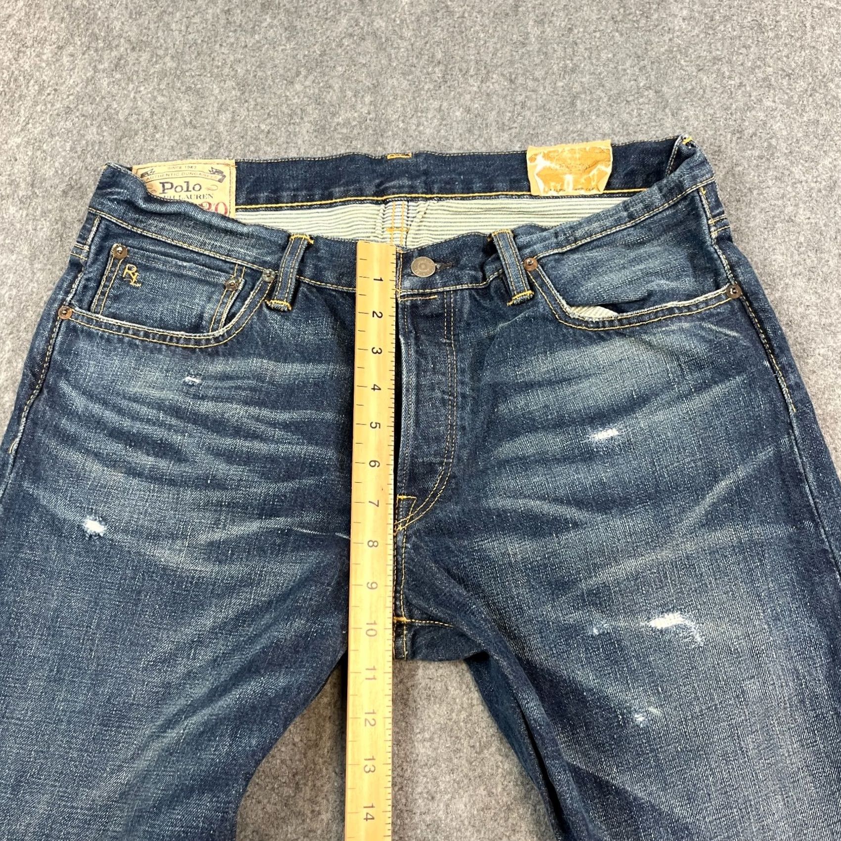 Polo Ralph Lauren Polo Ralph Lauren Jeans Tapered 34 30 Dark Wash Blue Whiskering Honeycomb Men Jeans Size US S / EU 44-46 / 1 - 5 Thumbnail