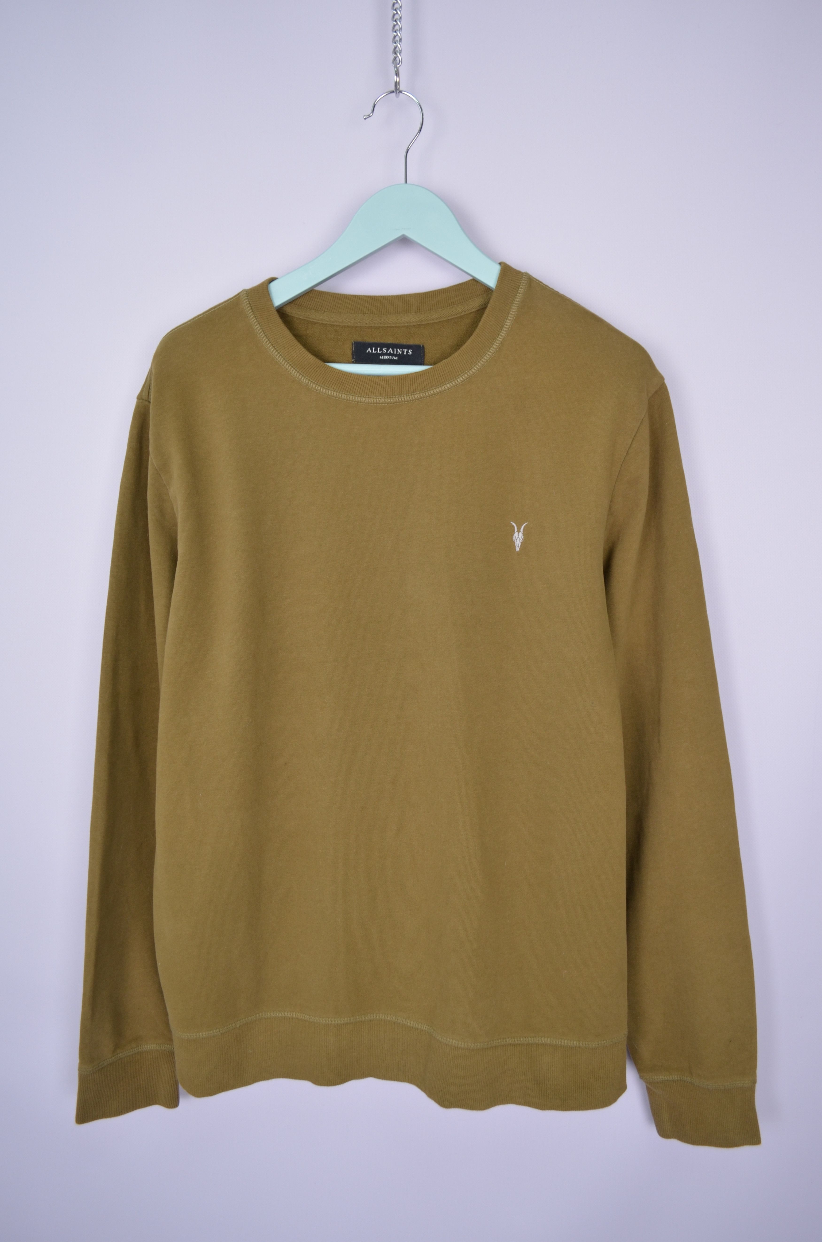 Allsaints AllSaints Aven Crewneck Mustard Sweatshirt Size M Size US M / EU 48-50 / 2 - 1 Thumbnail