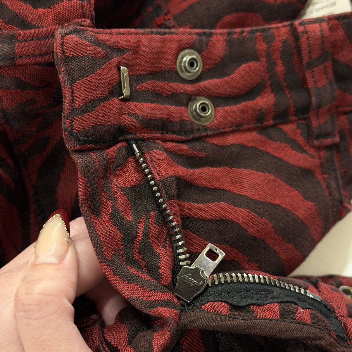 Balmain Balmain Decarnin Era Zebra Biker Jeans Red Size 40 Size 30" / US 8 / IT 44 - 13 Thumbnail