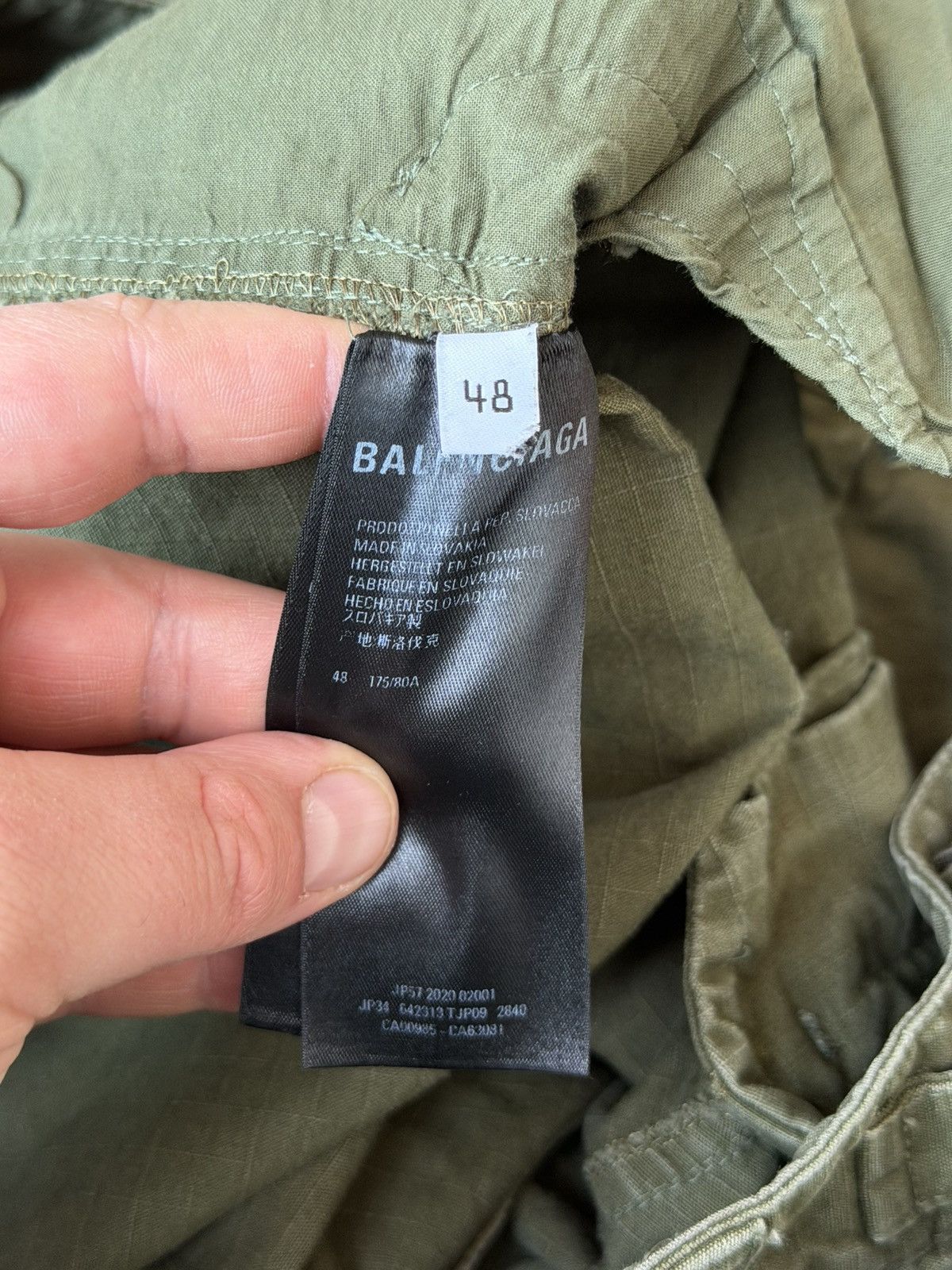 Balenciaga *DEMNA* BALENCIAGA RIPSTOP CARGO BAGGY PANTS Sz 48 green Size US 32 / EU 48 - 8 Thumbnail