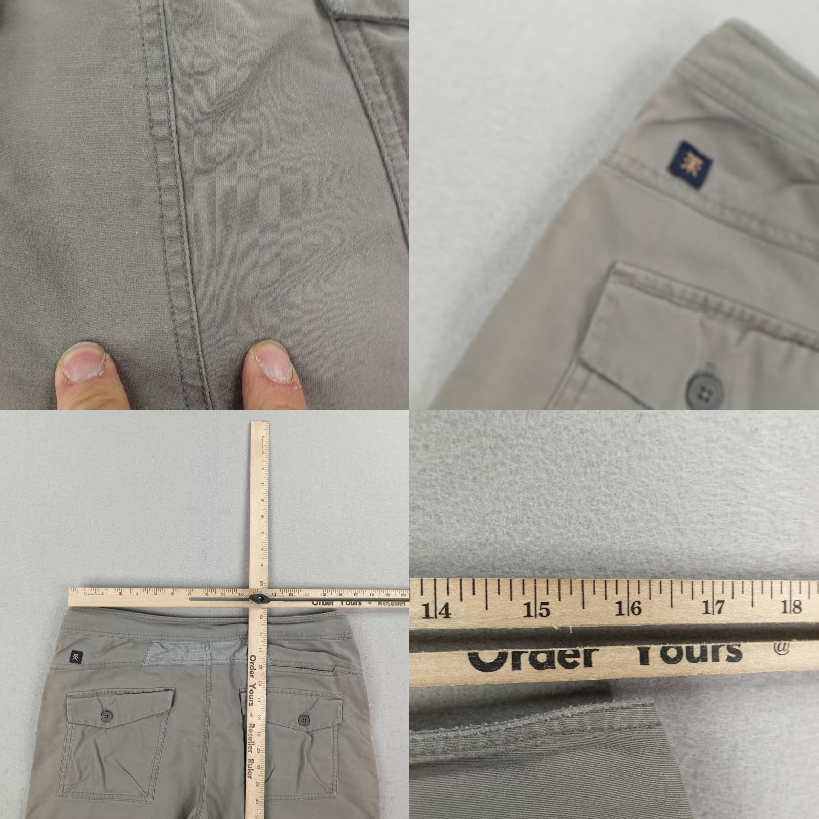 Roark Roark Men's Chino Shorts 33 Gray Travel Hiking Outdoors Stretch Casual summer Size US 33 - 8 Thumbnail