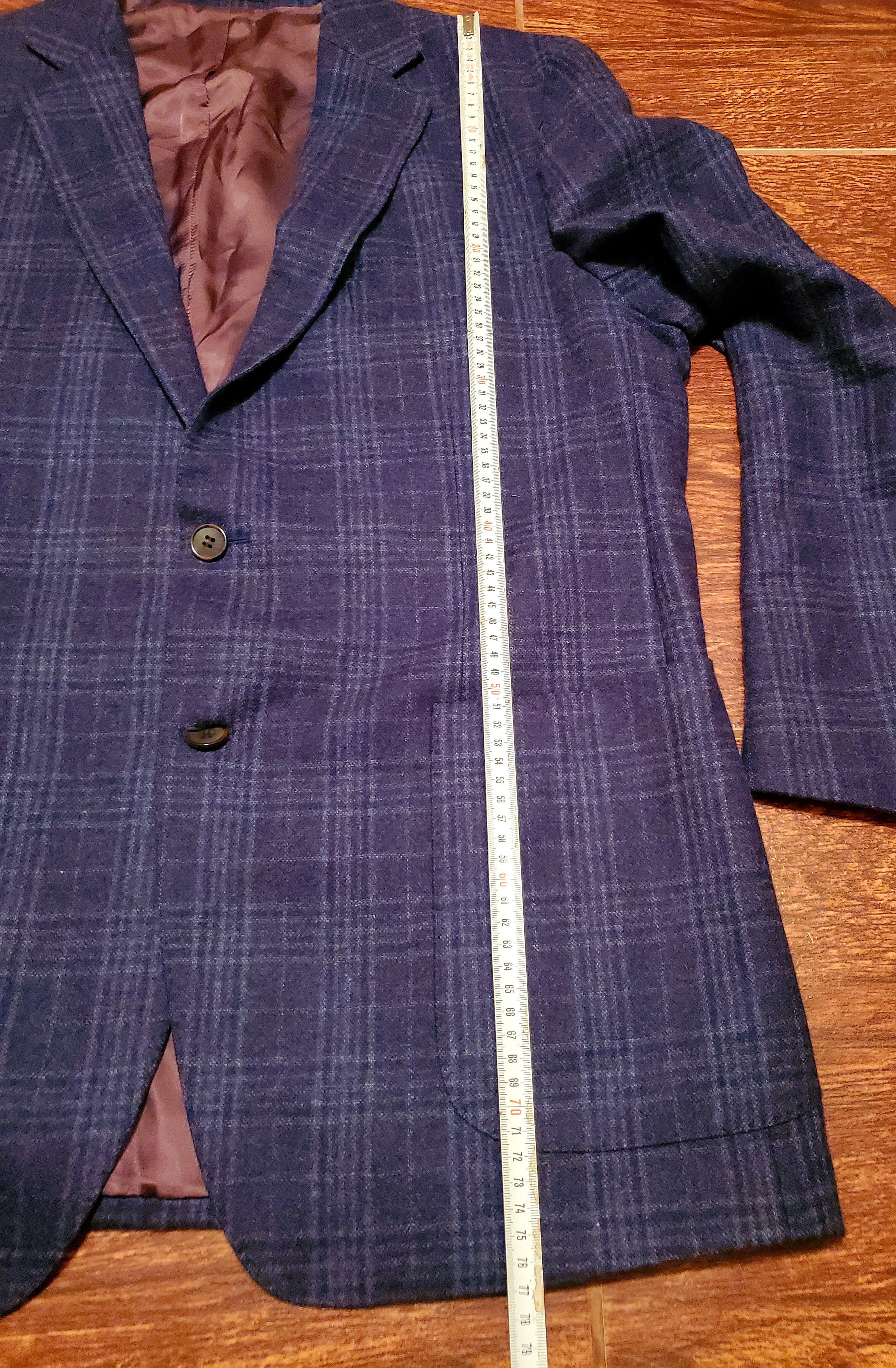 Suitsupply SUITSUPPLY x E. THOMAS Wool & Cashmere Checked Havana Blazer Size 48L - 8 Thumbnail