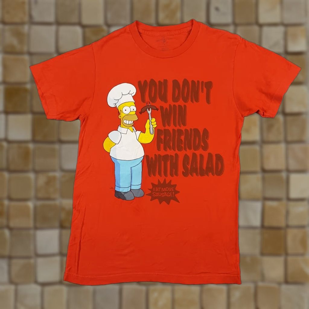 Vintage VINTAGE Universal Studios The Simpsons T-Shirt XS Red Retro Cartoon Theme Park 90s Mens Size US XS / EU 42 / 0 - 1 Thumbnail