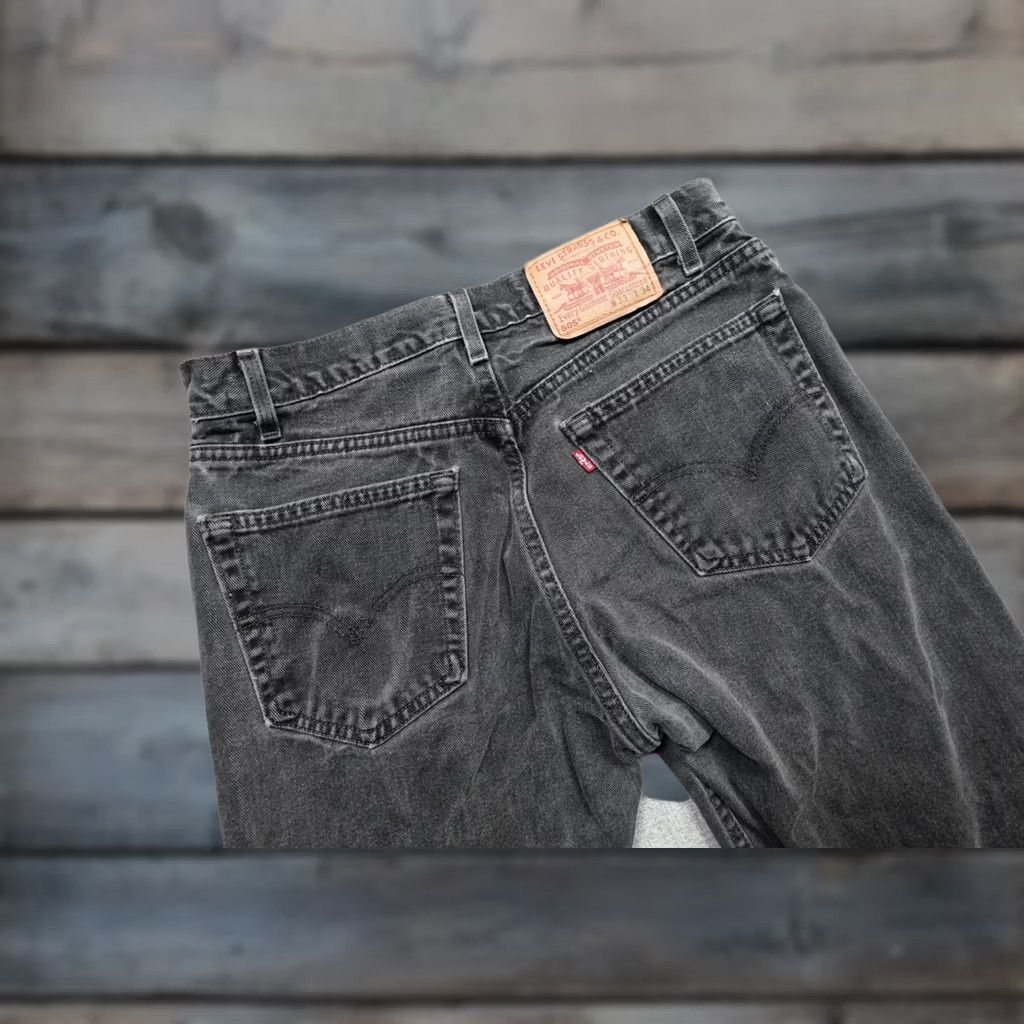 Levi's Levi's 505 Jeans Mens 33x34 Black Charcoal Denim USA Regular Fit Straight Leg Size US 33 - 1 Thumbnail