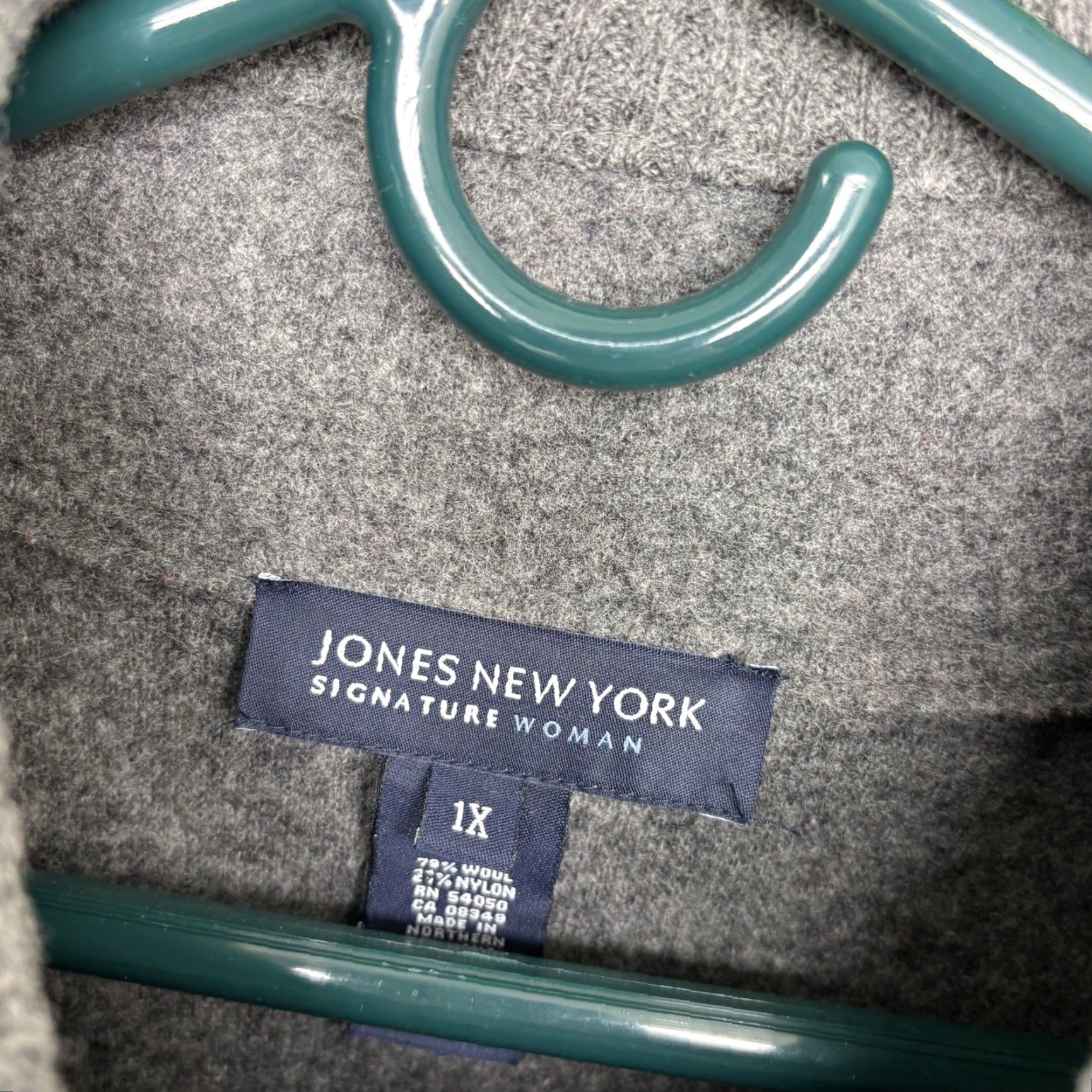 Jones New York Jones New York Wool Jacket Womens 1X Peacoat Grey Midi Coat Button Wool Angora Lined Pockets Winter Fall Vintage No Size XL / US 12-14 / IT 48-50 - 7 Thumbnail