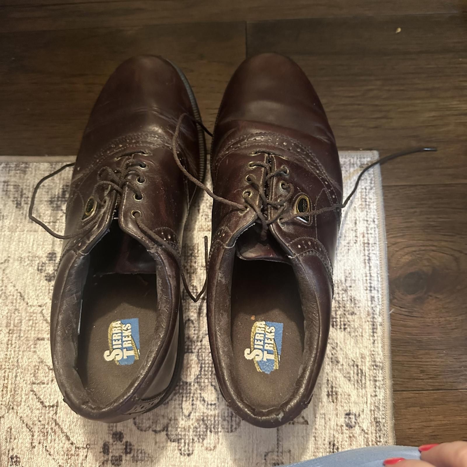 Designer Sierra Treks Men's Brown Leather Golf Shoes Size US 10 / EU 43 - 1 Thumbnail