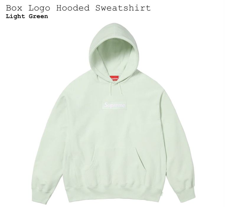 Supreme Supreme Box Logo Hoodie Hooded Sweatshirt Light Green FW23