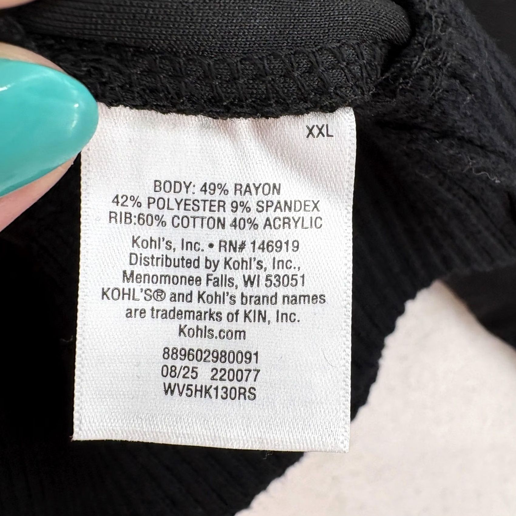 Vintage VINTAGE Simply Vera Vera Wang Sweater Womens XXL Black Collared 1/2 Zip Knit Casual Top Size XXL / US 16-18 / IT 52-54 - 6 Thumbnail