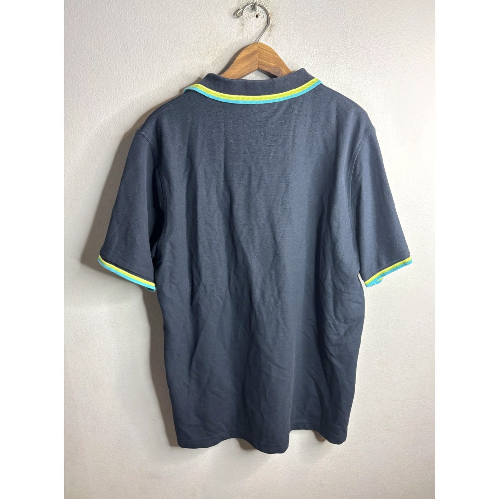 Psycho Bunny Psycho Bunny Polo Shirt Mens 7 Blue Piqué Tipped Collar Logo Casual Size US M / EU 48-50 / 2 - 5 Thumbnail
