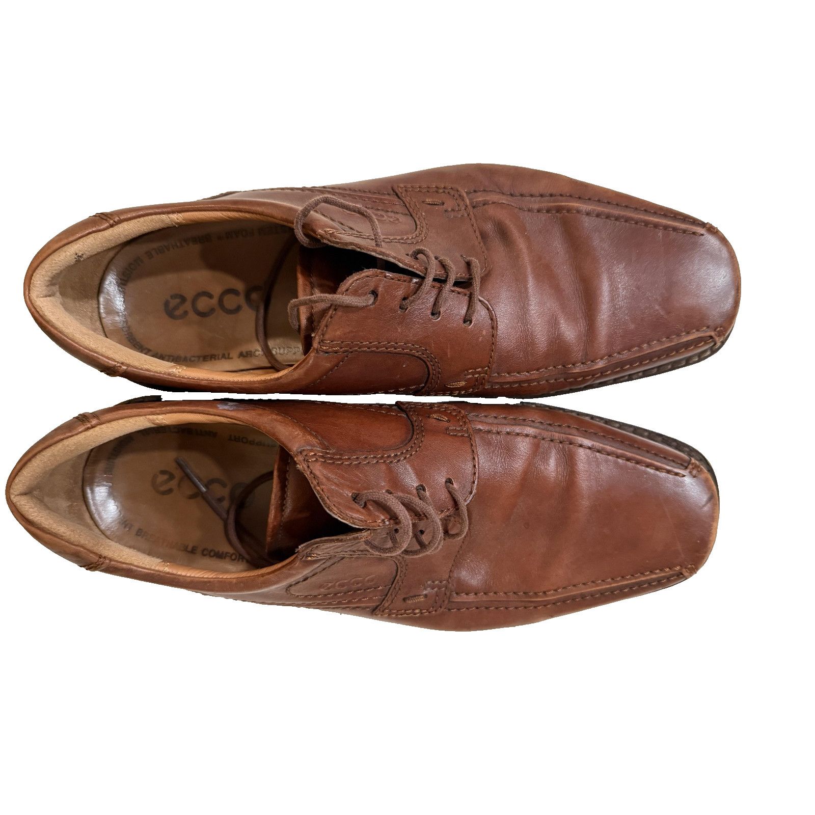Ecco ECCO Shoes Mens Size 9.5 Brown Leather Arch Support Comfort Size US 9 / EU 42 - 2 Thumbnail