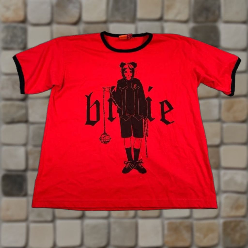 Vintage Billie Eilish Shirt Mens XL Red Cotton Crew Neck Short Sleeve T-Shirt Music 2010s Boys Mens Size US XL / EU 56 / 4 - 1 Thumbnail