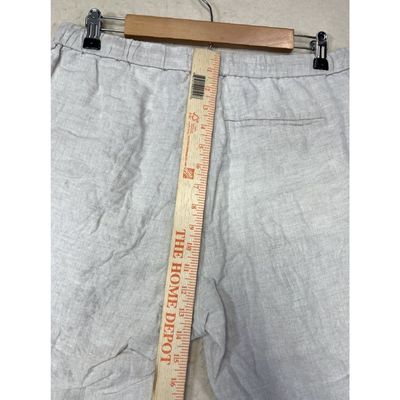 H&M H&M Linen Bermuda Shorts Men Beige 34 Regular Fit Mid Length Casual 34R Mens Size US 34 / EU 50 - 3 Thumbnail