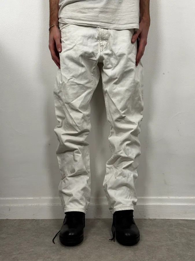 Marithe + Francois Girbaud 2000s Marithé + François Girbaud White Denim Jeans Size US 33 - 1 Thumbnail