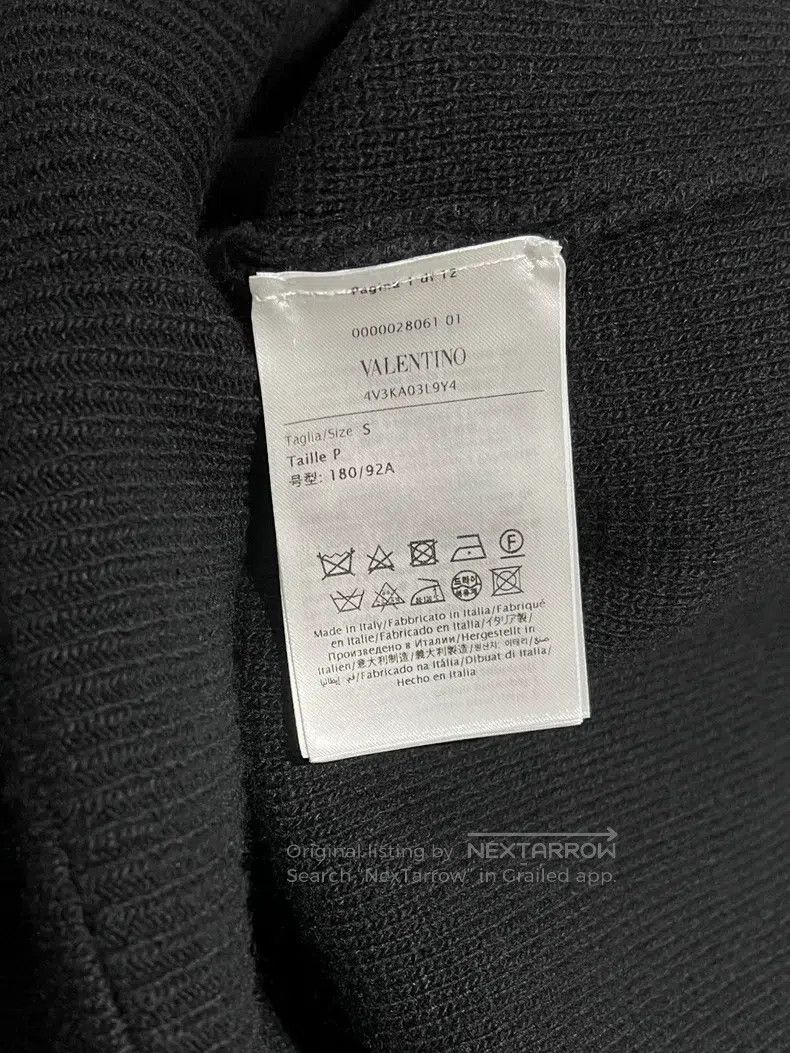 Valentino Black sheep wool knitted cardigan