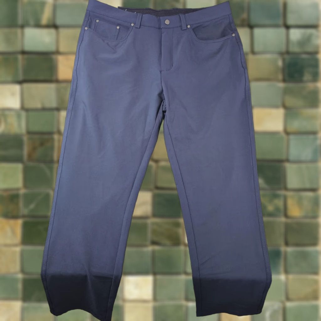 Vintage Greg Norman Pants Mens 34x30 Navy Stretch 5 Pocket Golf Chino Tech Casual Size US 34 / EU 50 - 1 Thumbnail