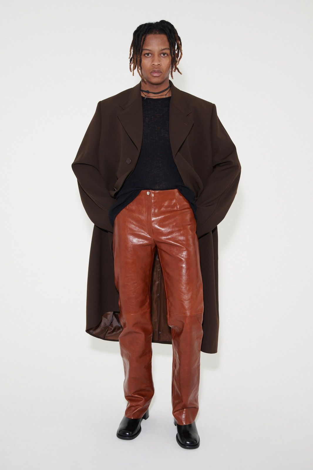 Our Legacy Cognac Leather ‘Biker’ Trousers Size US 30 / EU 46 - 18 Thumbnail