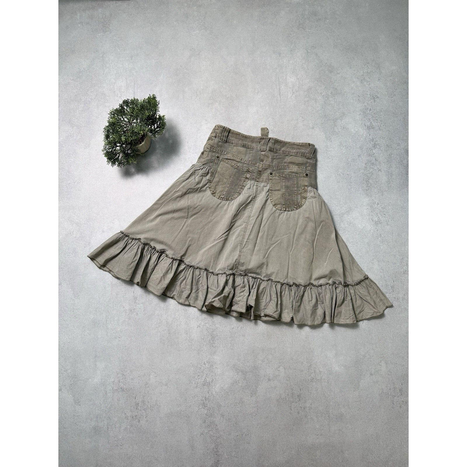 Designer × Morgan Homme Vintage Morgan de Toi Skirt Avant Garde Size 38 Beige Size 27" / US 4 / IT 40 - 14 Thumbnail
