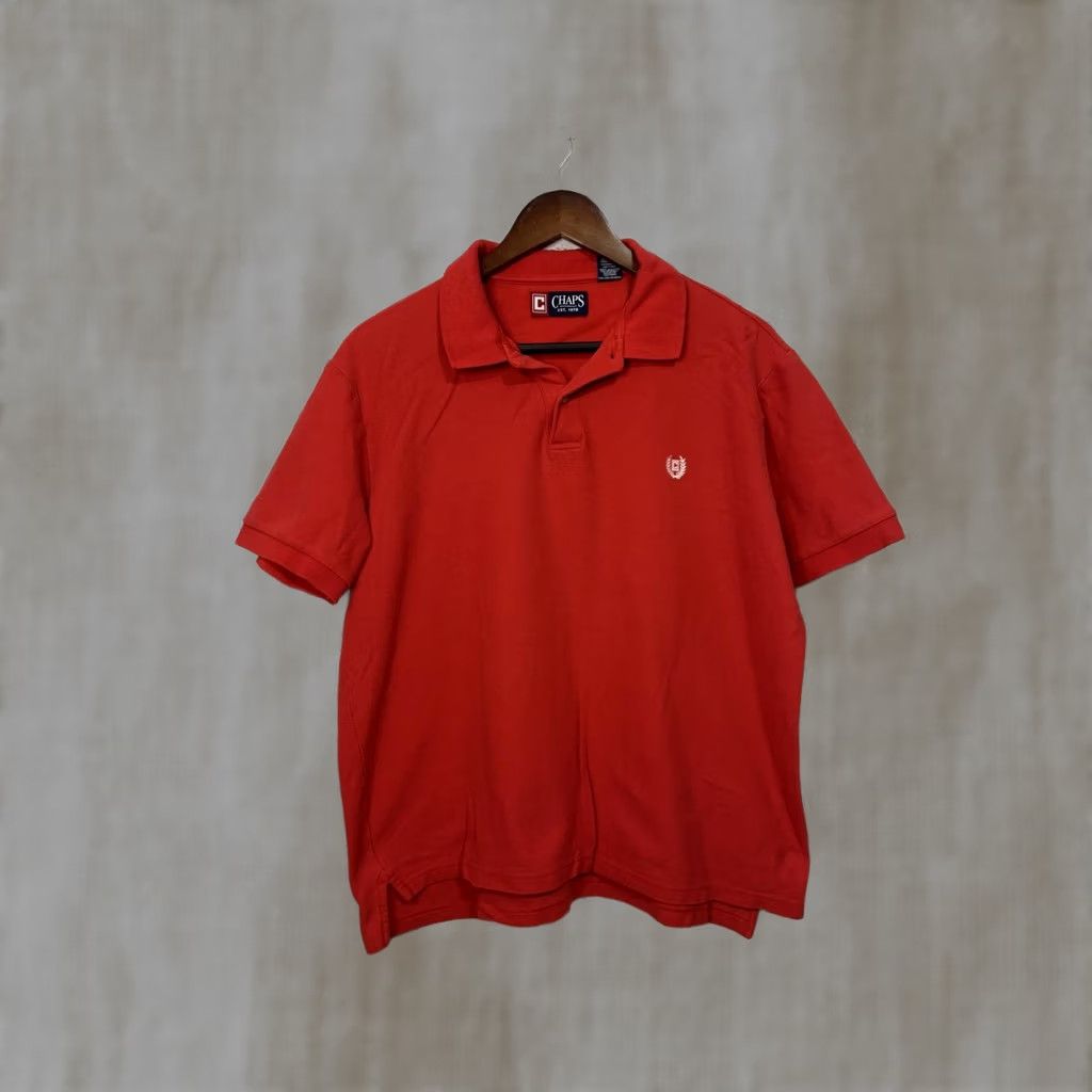 Chaps Chaps Polo Shirt Red L Mens Button-Down Collar Cotton Solid Size US L / EU 52-54 / 3 - 1 Thumbnail