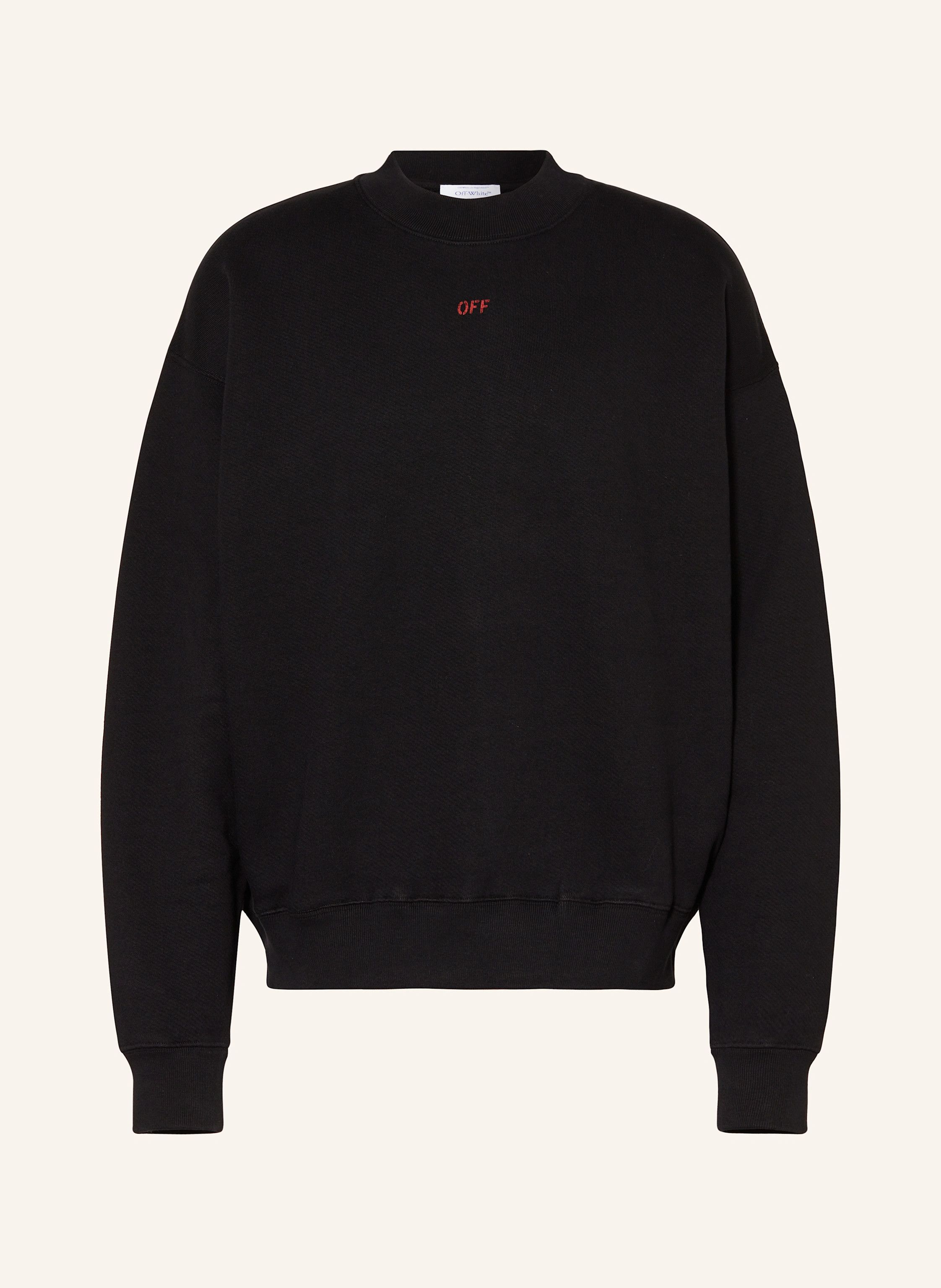 Off-White × Virgil Abloh Black '3D Line' Crewneck Sweatshirt