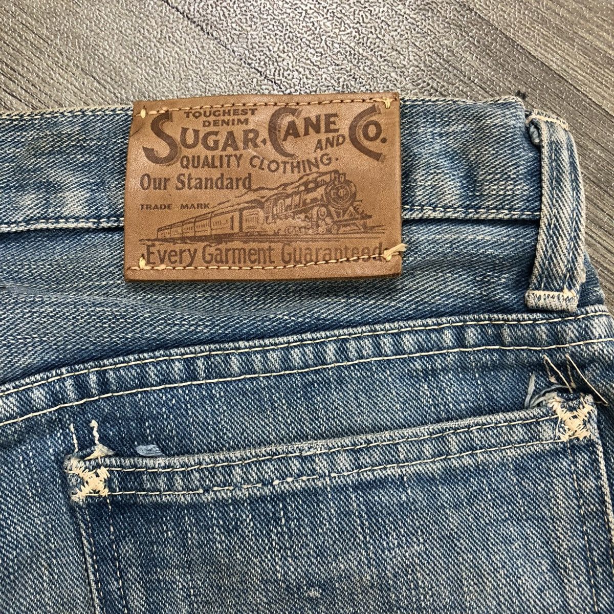 Sugar Cane 🇯🇵90s Vintage Sugar Cane Selvedge Faded Jeans Japanese Brand Size US 30 / EU 46 - 18 Thumbnail