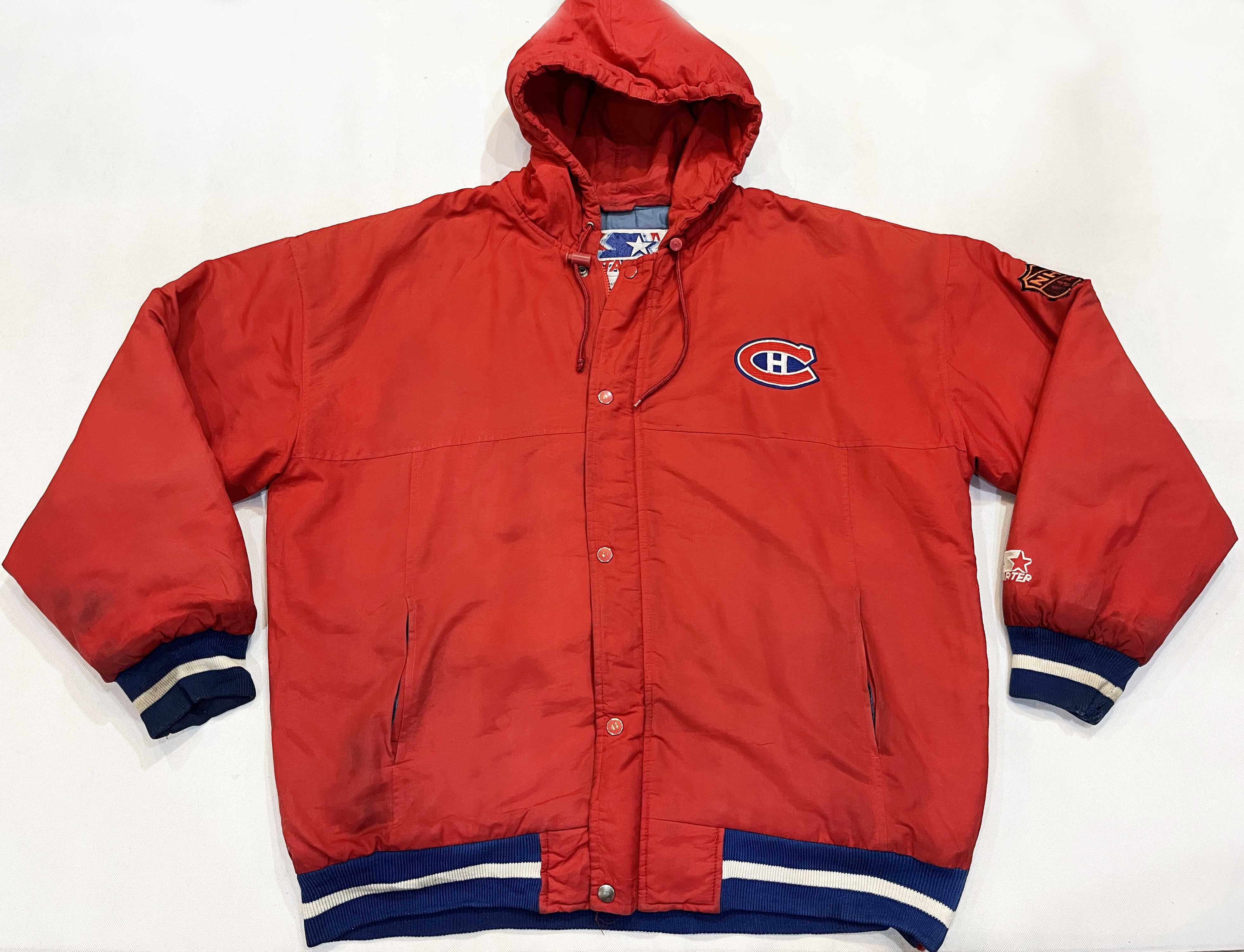 NHL × Starter × Vintage Vintage Starter NHL Montreal Canadiens Full Zip Jacket Size US L / EU 52-54 / 3 - 1 Thumbnail