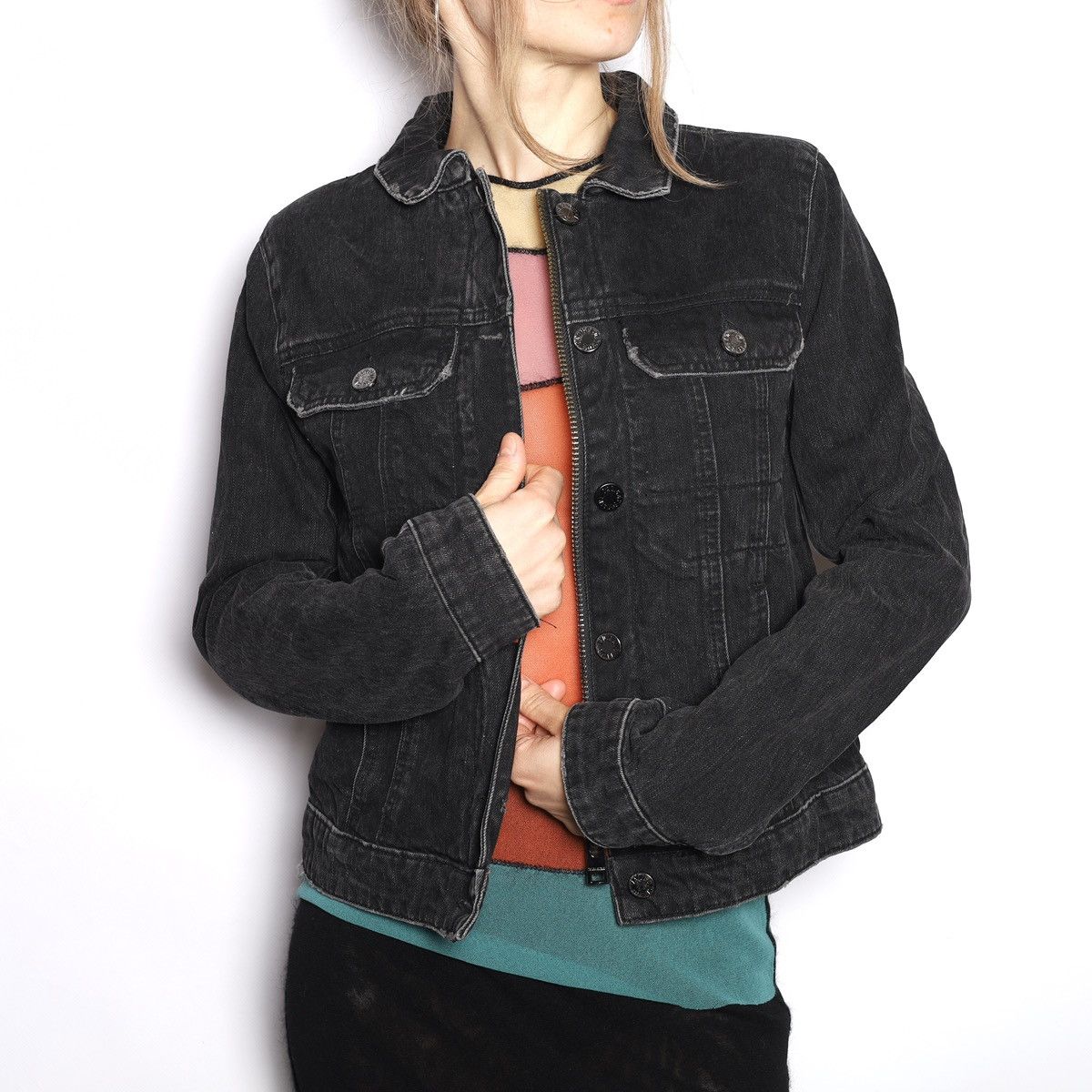 Zadig & Voltaire Zadig Voltaire Kioky Denim Jeans Black Jacket Zip Size S / US 4 / IT 40 - 2 Thumbnail
