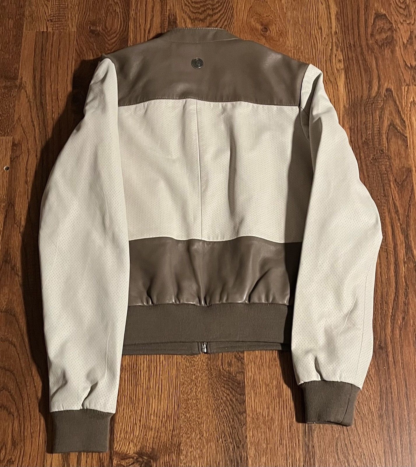 Durango Durango Leather Perforated Leather Bomber Jacket Taupe Size M / US 6-8 / IT 42-44 - 2 Thumbnail