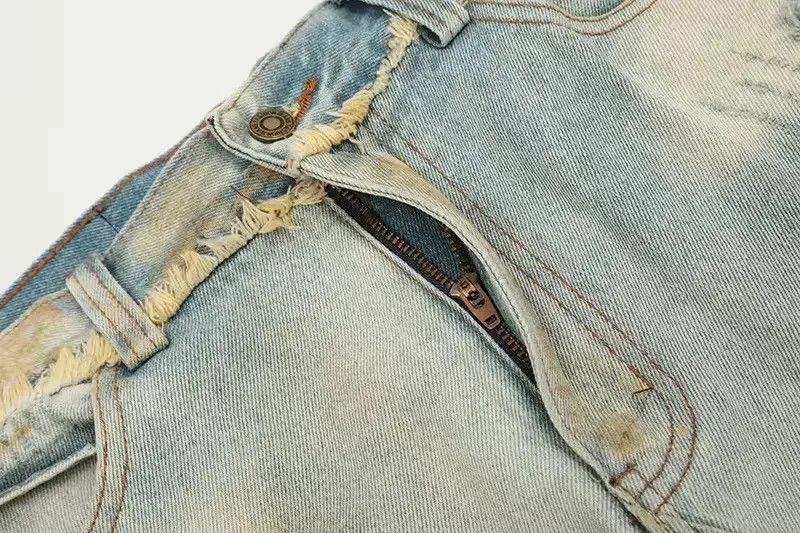 Japanese Brand Streetwear Washed Hole Ripped Y2k Jeans Size US 34 / EU 50 - 4 Thumbnail