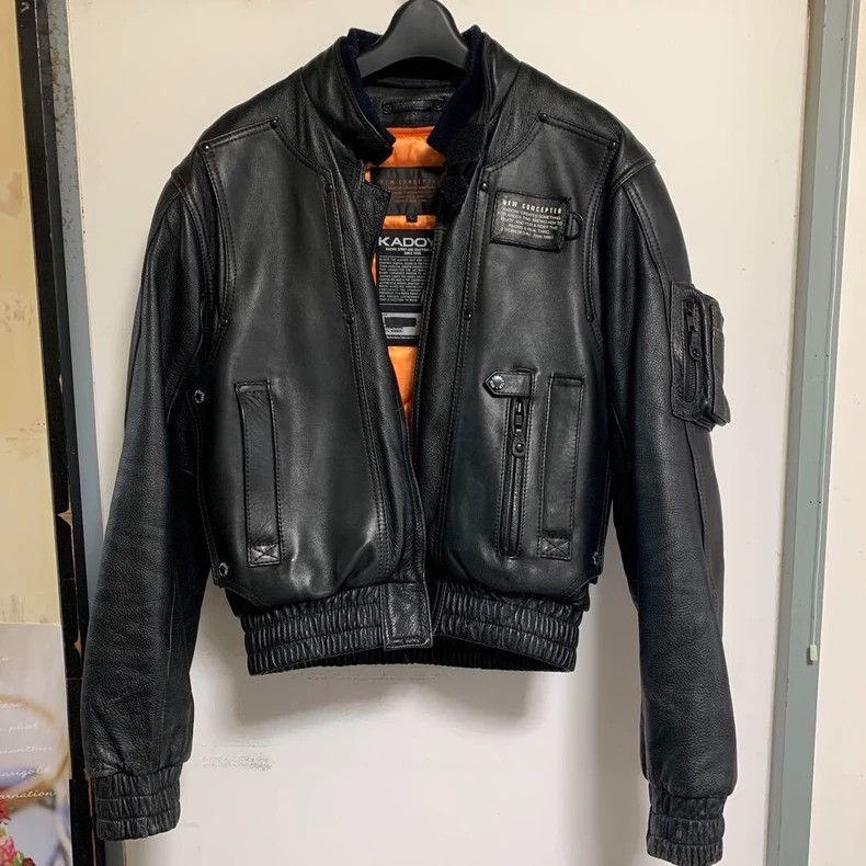 Kadoya kadoya black leather bomber jacket with liner-dmc Size US L / EU 52-54 / 3 - 1 Thumbnail