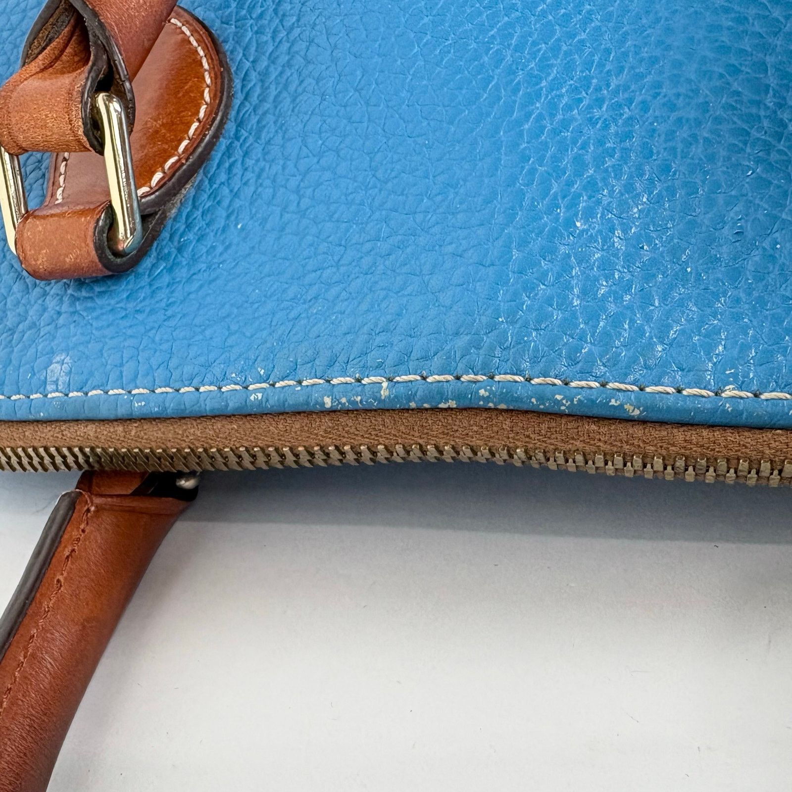 Dooney & Bourke Dooney & Bourke Zip Zip Pebble Grain Domed Satchel Blue Size ONE SIZE - 22 Thumbnail