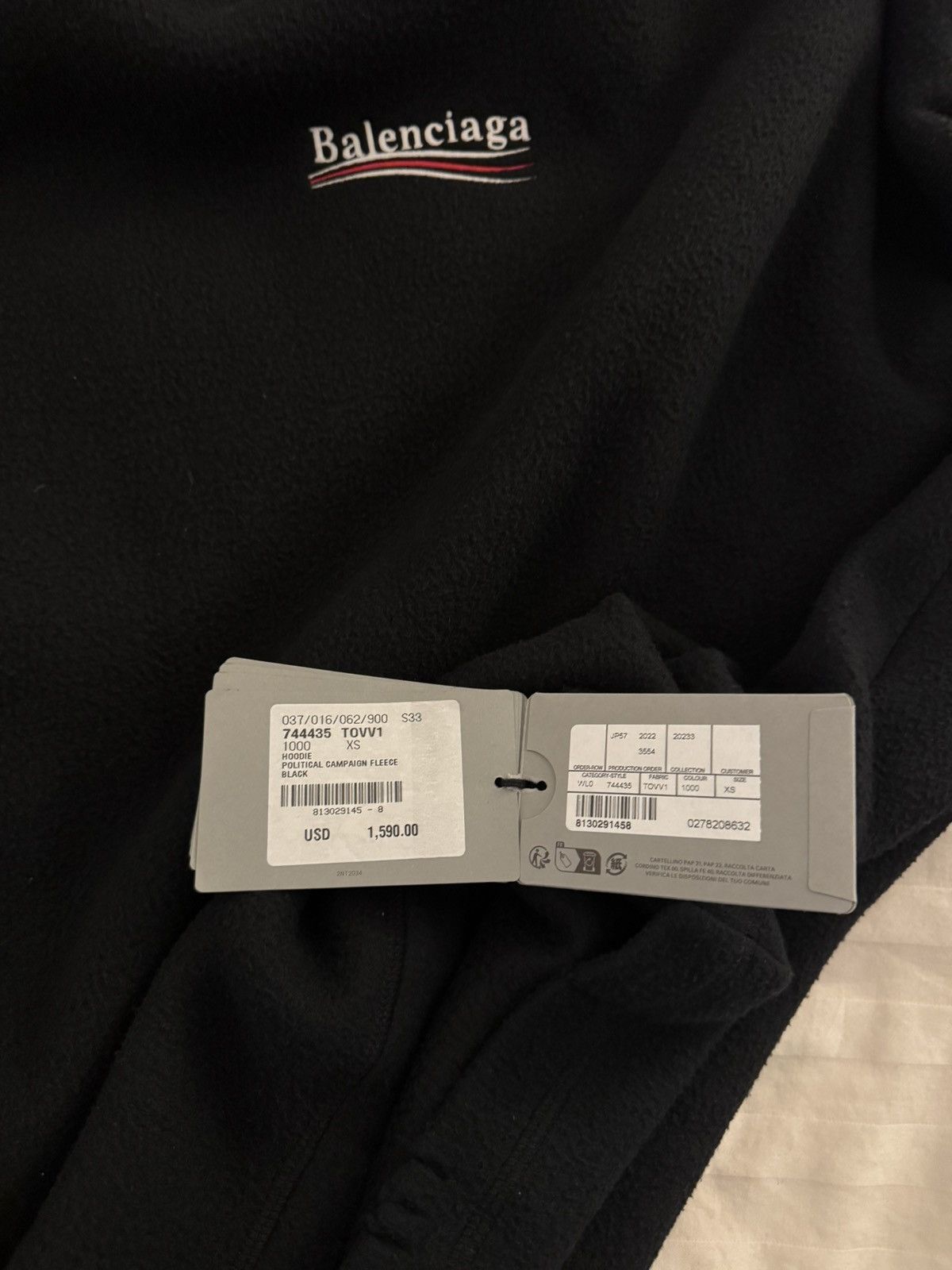 Balenciaga Balenciaga Politcal Campaign fleece hoodie Size US XS / EU 42 / 0 - 4 Thumbnail