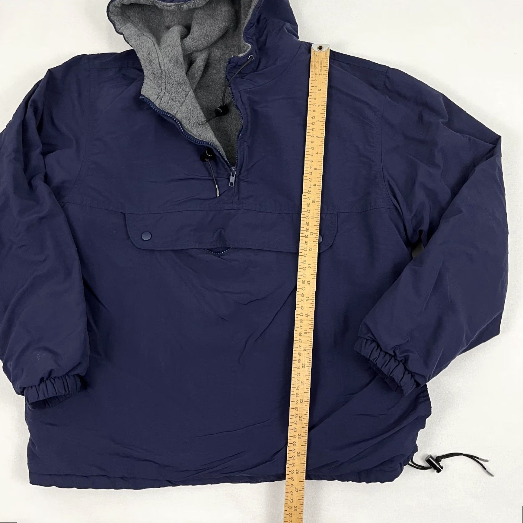 J.Crew VTG J.CREW Oarsman Jacket Mens Medium Blue Fleece Lined Anorak Coat Hooded Size US M / EU 48-50 / 2 - 3 Thumbnail