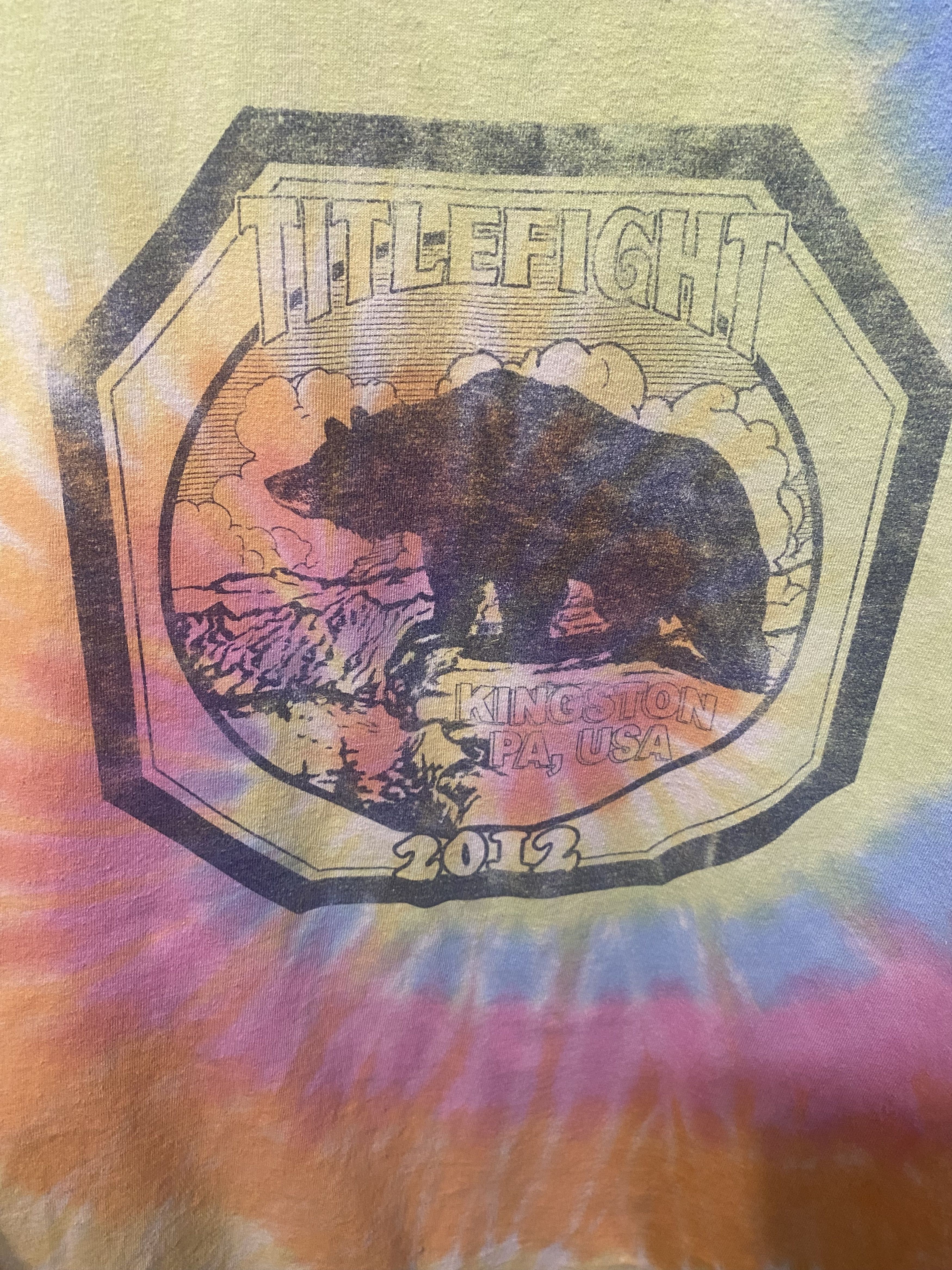 image of Hanes Title Fight 2012 Warped Tour Tie Dye, Men's (Size Medium)