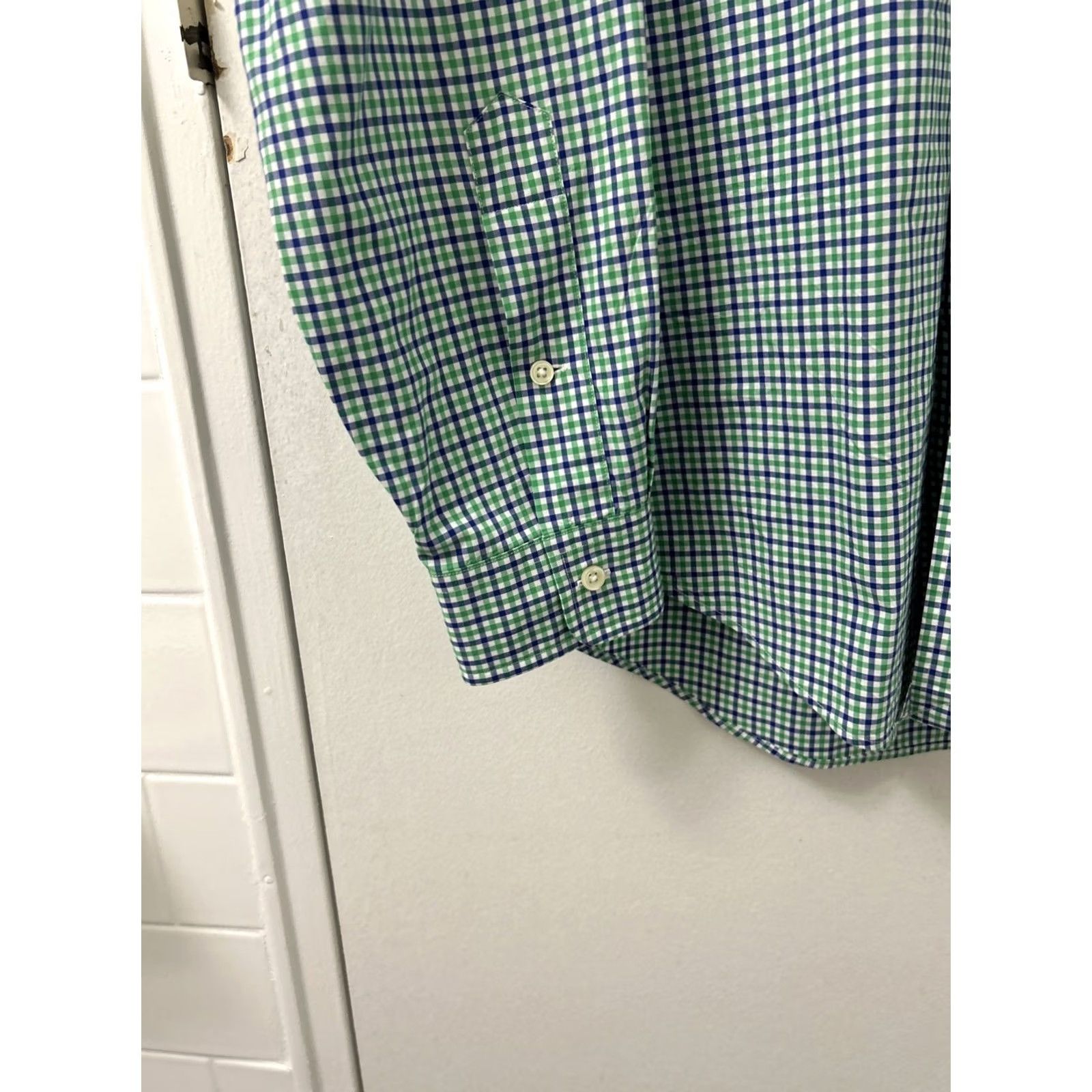 Ralph Lauren VINTAGE Ralph Lauren Shirt Mens Medium Green Blue Plaid Button Down Long Sleeve Pony Size US M / EU 48-50 / 2 - 7 Thumbnail