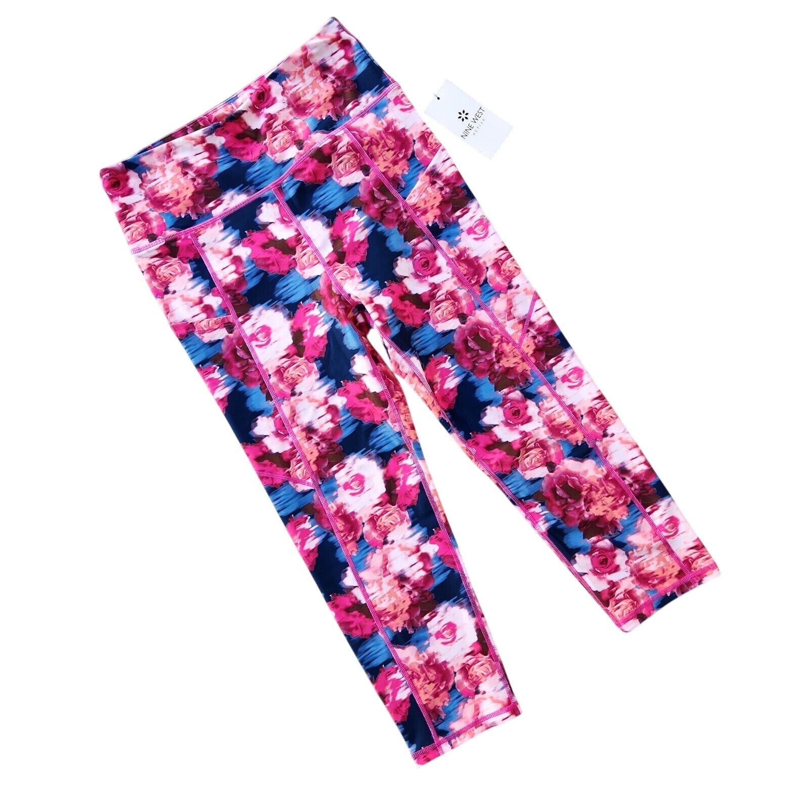 Nine West Nine West Active Women Floral Yoga Capri Leggings Size M Size 30" / US 8 / IT 44 - 1 Thumbnail