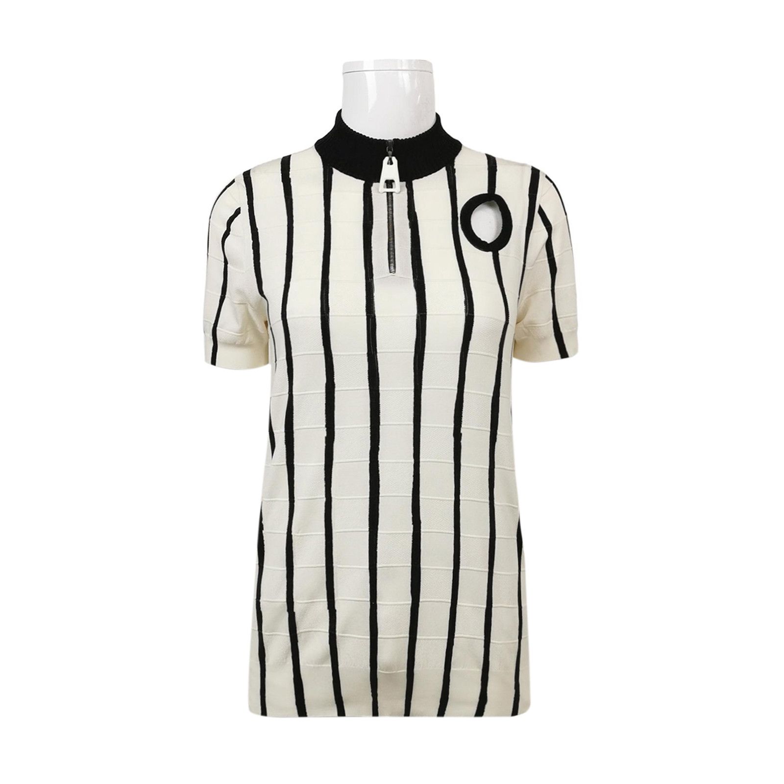 Louis Vuitton Louis Vuitton Striped Knit Zip Polo Size M Size M / US 6-8 / IT 42-44 - 1 Thumbnail