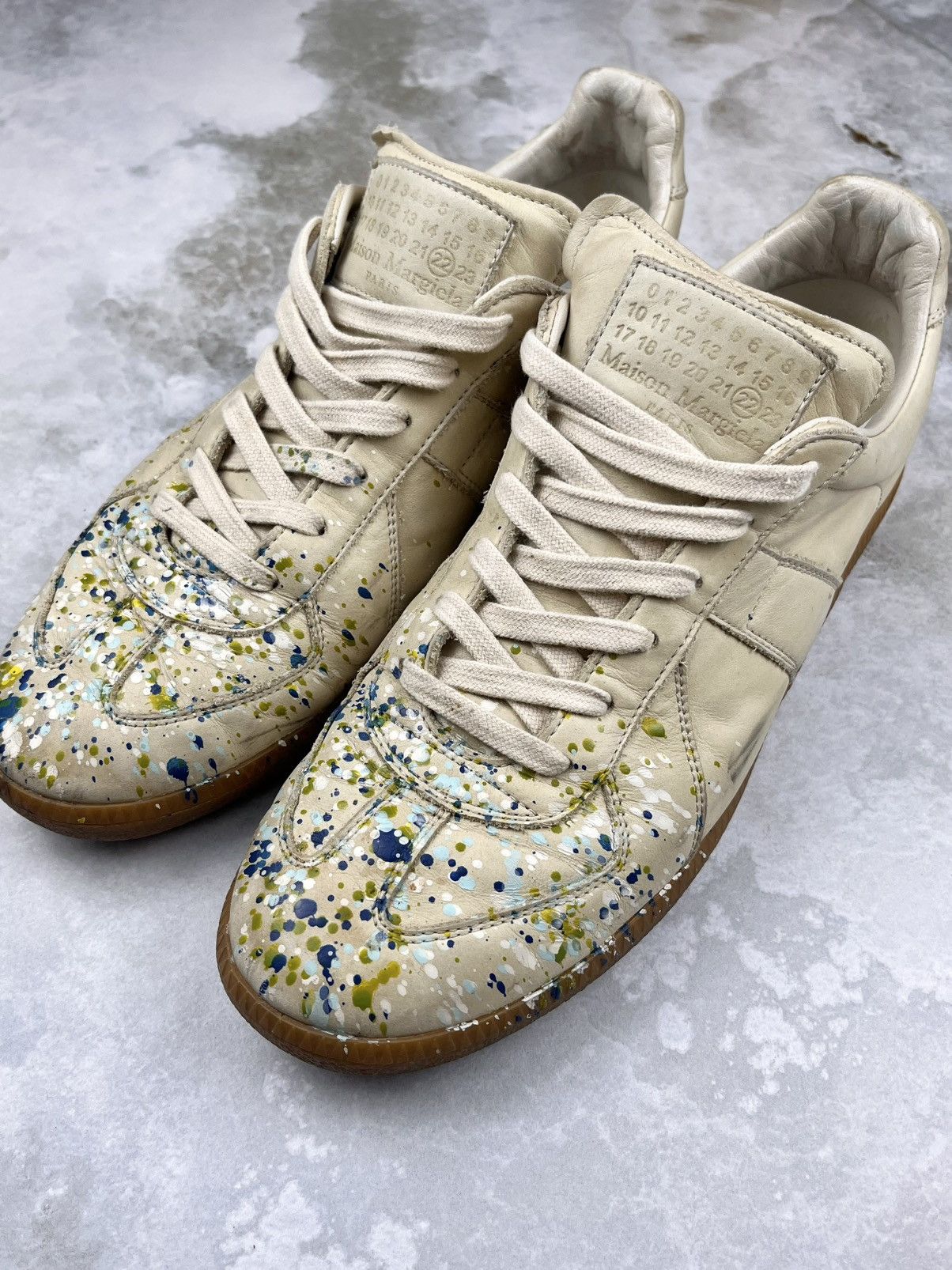 Maison Margiela AW16 Maison Margiela Paint Splatter Replica Gat Sneakers Size US 8 / EU 41 - 4 Thumbnail