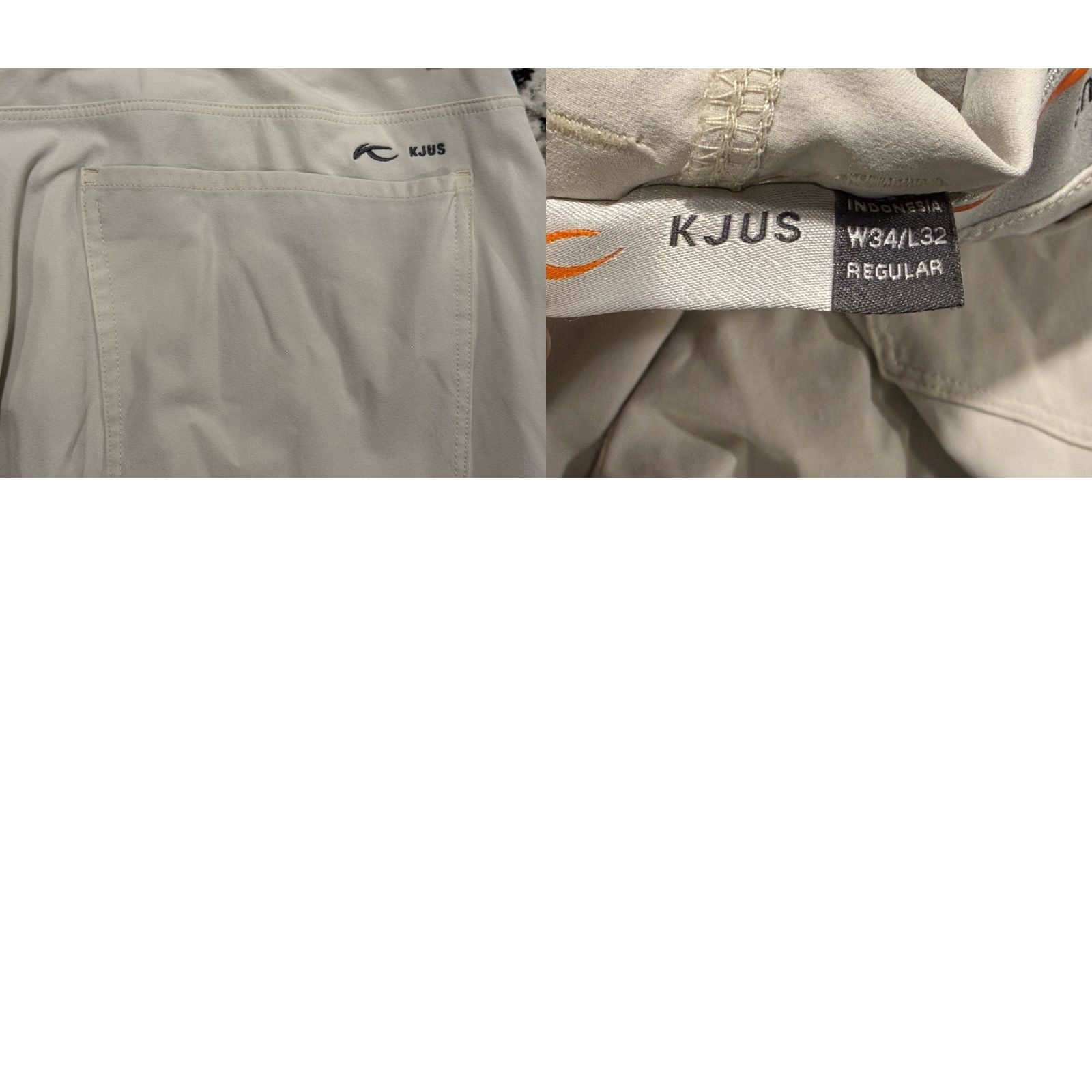 KJUS KJUS Pants Men’s 34x29.5 Beige Iver Tailored Fit Stretch Golf 5-Pocket Mens Size US 34 / EU 50 - 8 Thumbnail
