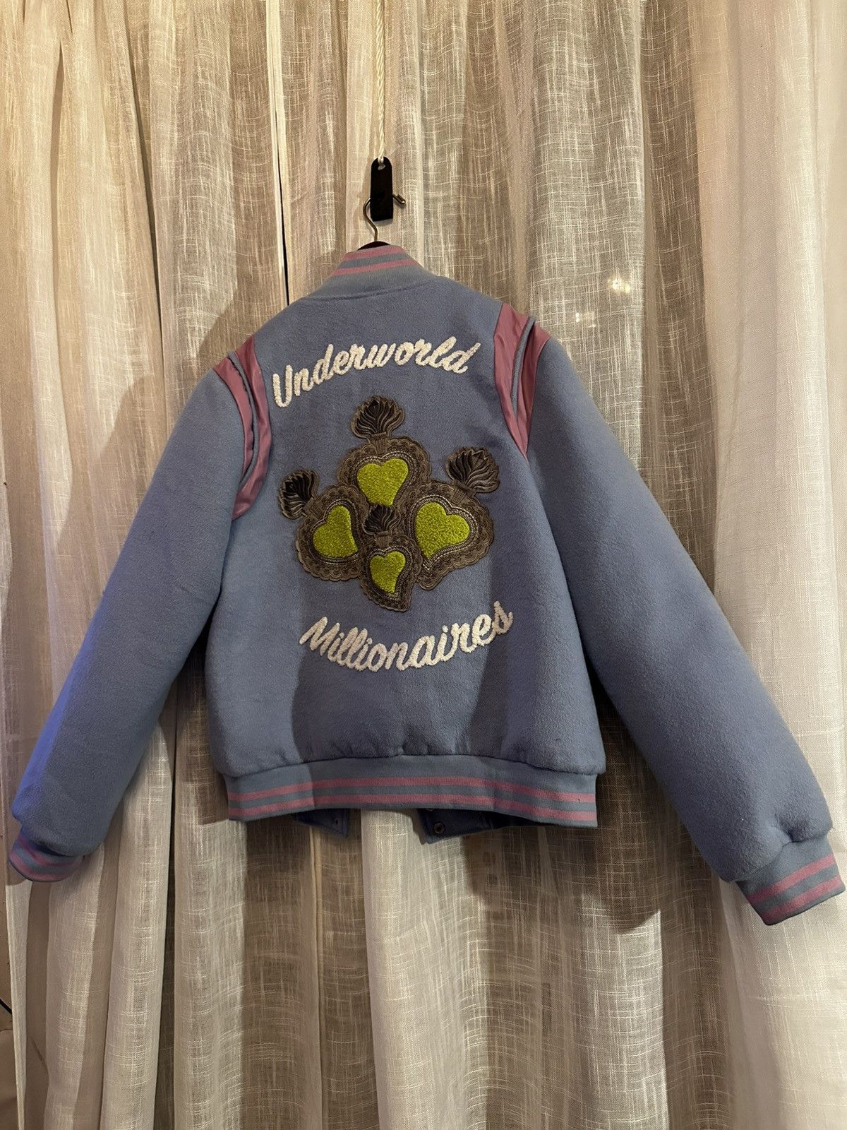 Whensmokeclears Handmade Leather + Felt Bomber Jacket (WhenSmokeClears) Size US XL / EU 56 / 4 - 11 Thumbnail