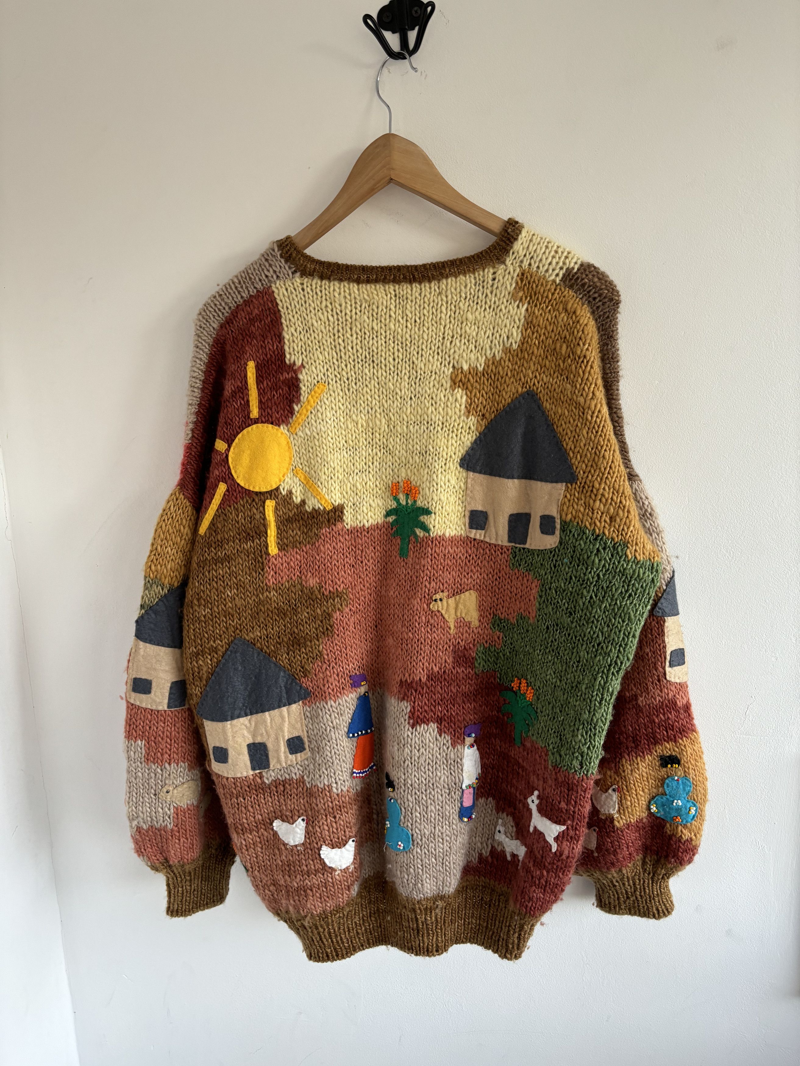 Handmade Handmade Carlaine Creations Patchwork Knit Boxy Cardigan Size US M / EU 48-50 / 2 - 15 Thumbnail