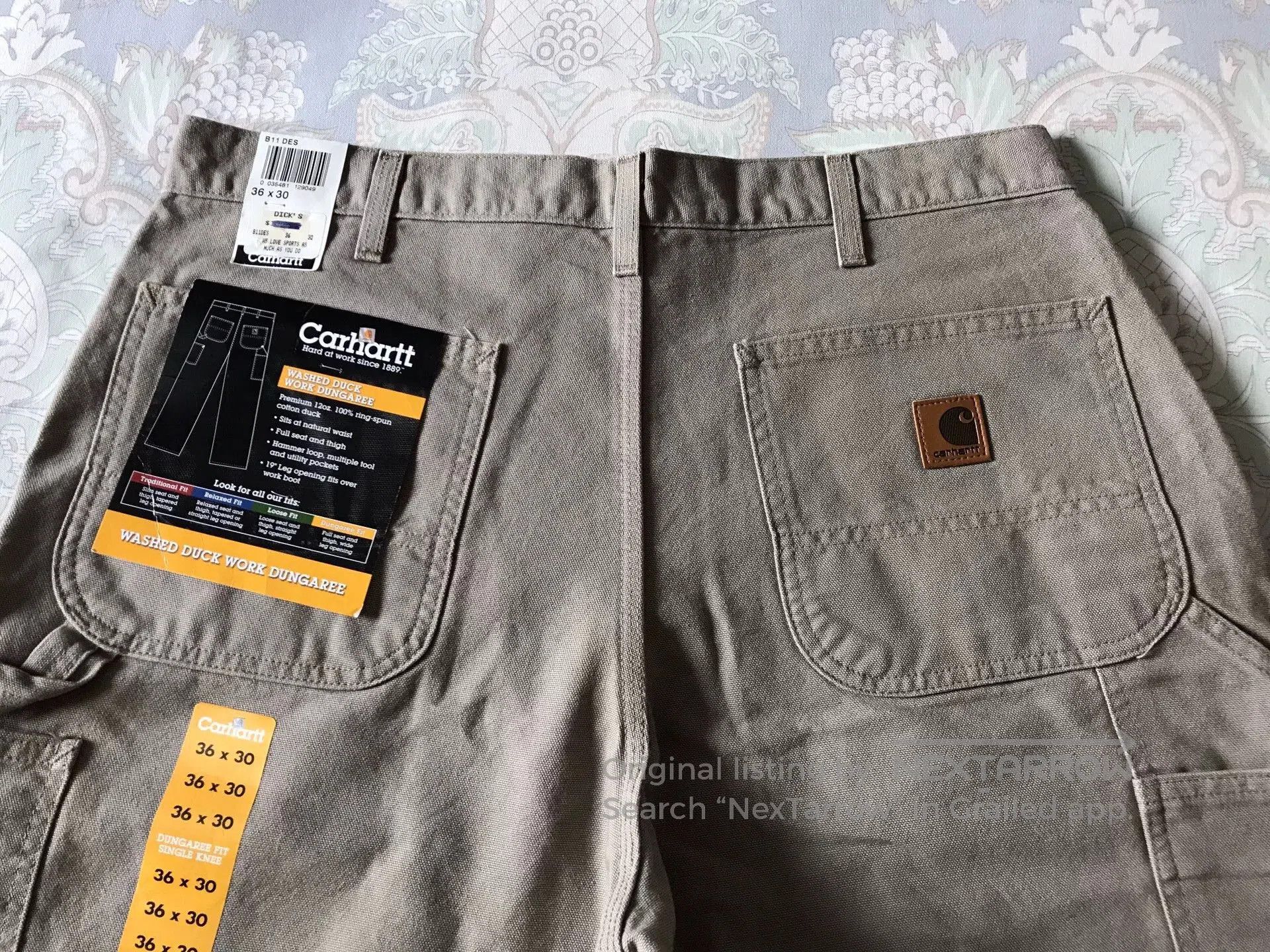 Carhartt Carhartt B11 DES Washed Canvas Work Pants. Size US 36 / EU 52 - 5 Thumbnail