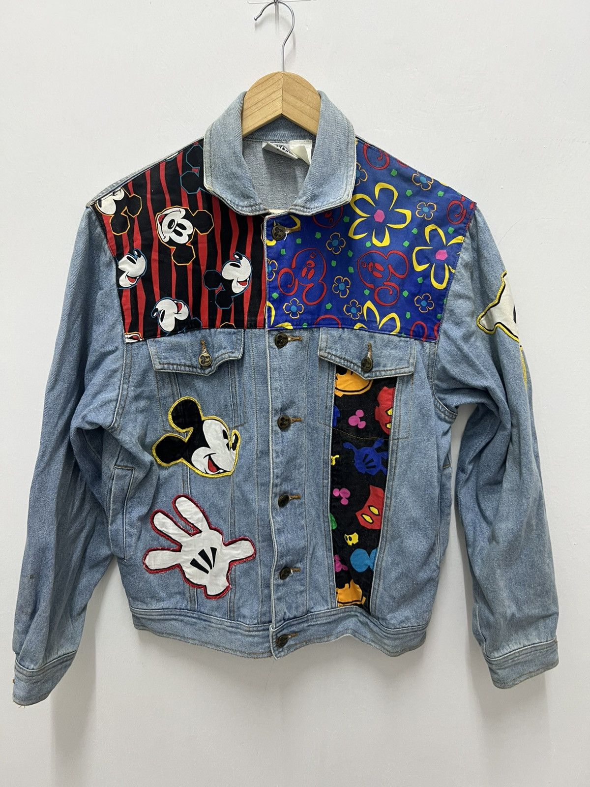 Mickey Mouse × Vintage Vintage Mickey Mouse Denim Jacket Size US S / EU 44-46 / 1 - 2 Thumbnail