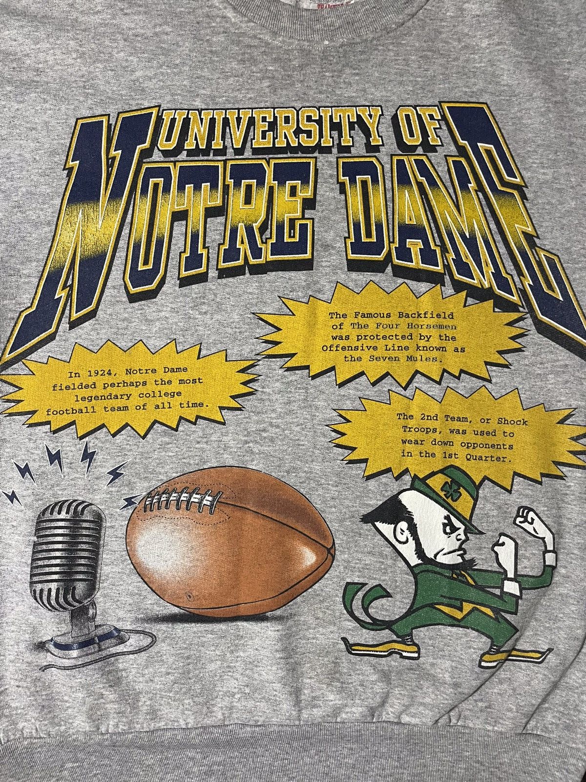 Vintage University of Notre Dame football crewneck sweater Size US L / EU 52-54 / 3 - 2 Thumbnail
