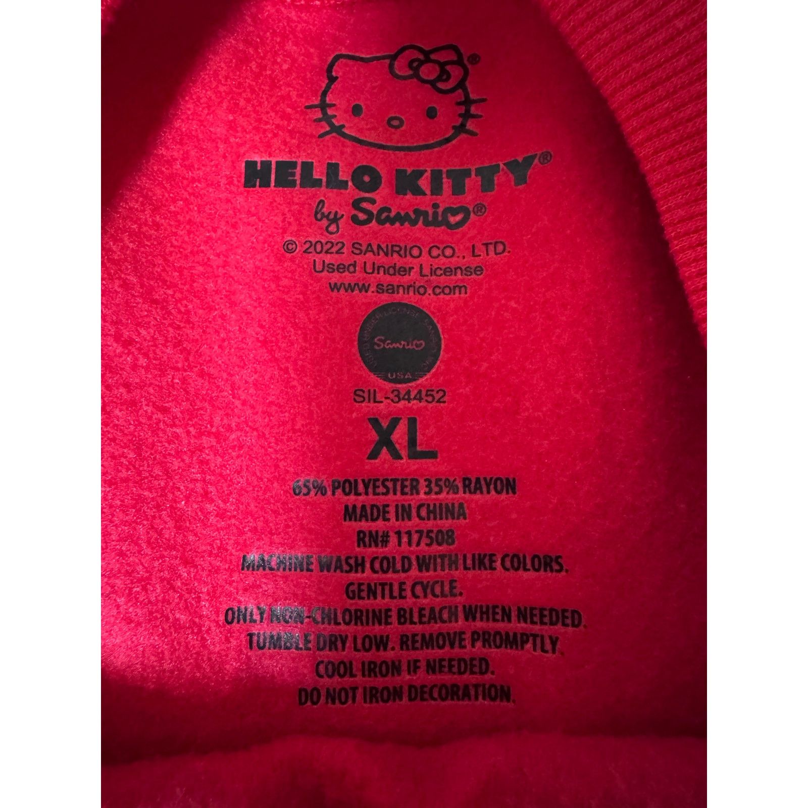 Unknown London Sanrio Hello Kitty Hybrid Apparel Crewneck Sweatshirt USED Size XL / US 12-14 / IT 48-50 - 7 Thumbnail