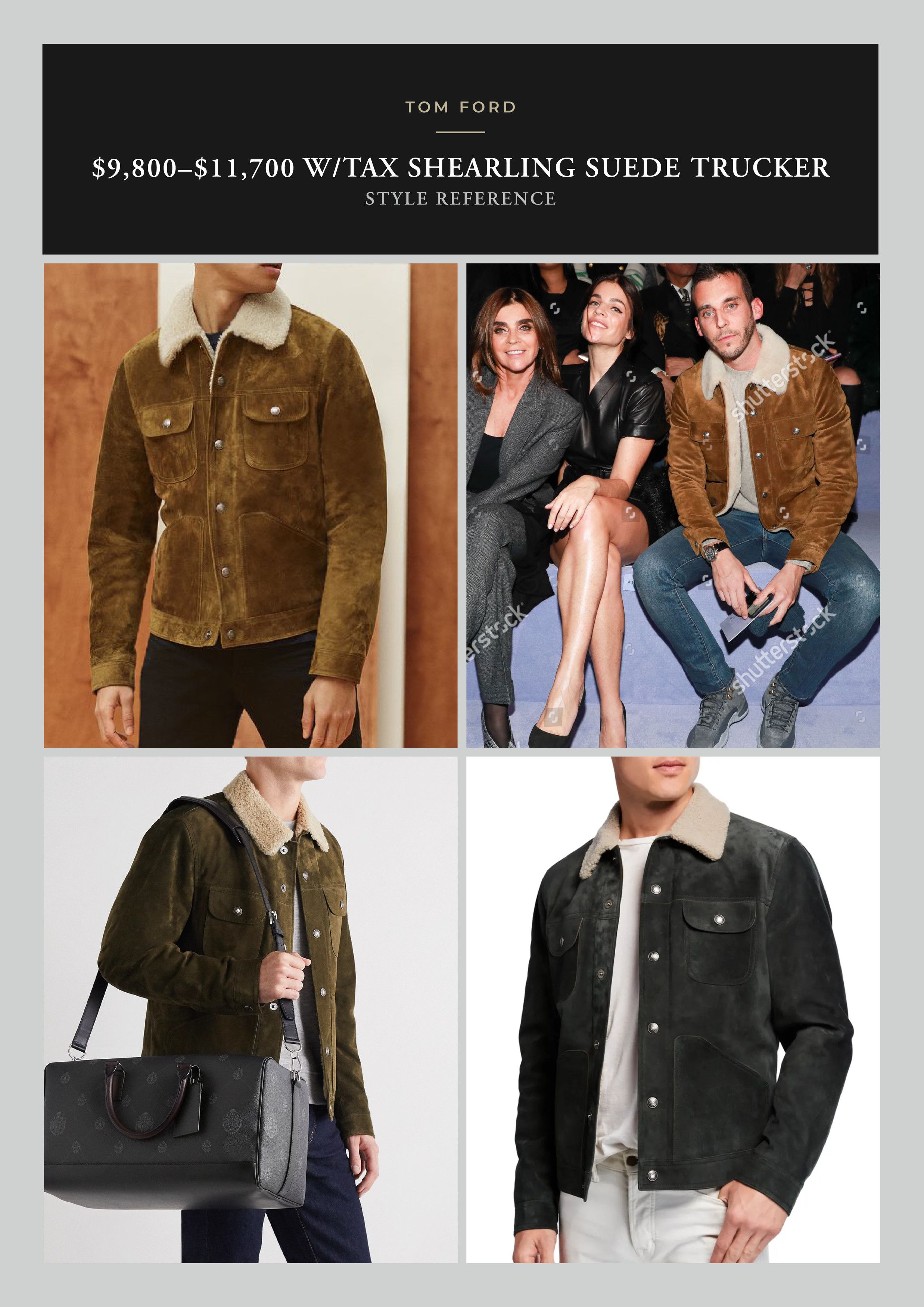 Tom Ford A-List Celeb Favorite, Coveted $9,800 w/tax Suede Shearling Size US L / EU 52-54 / 3 - 10 Thumbnail