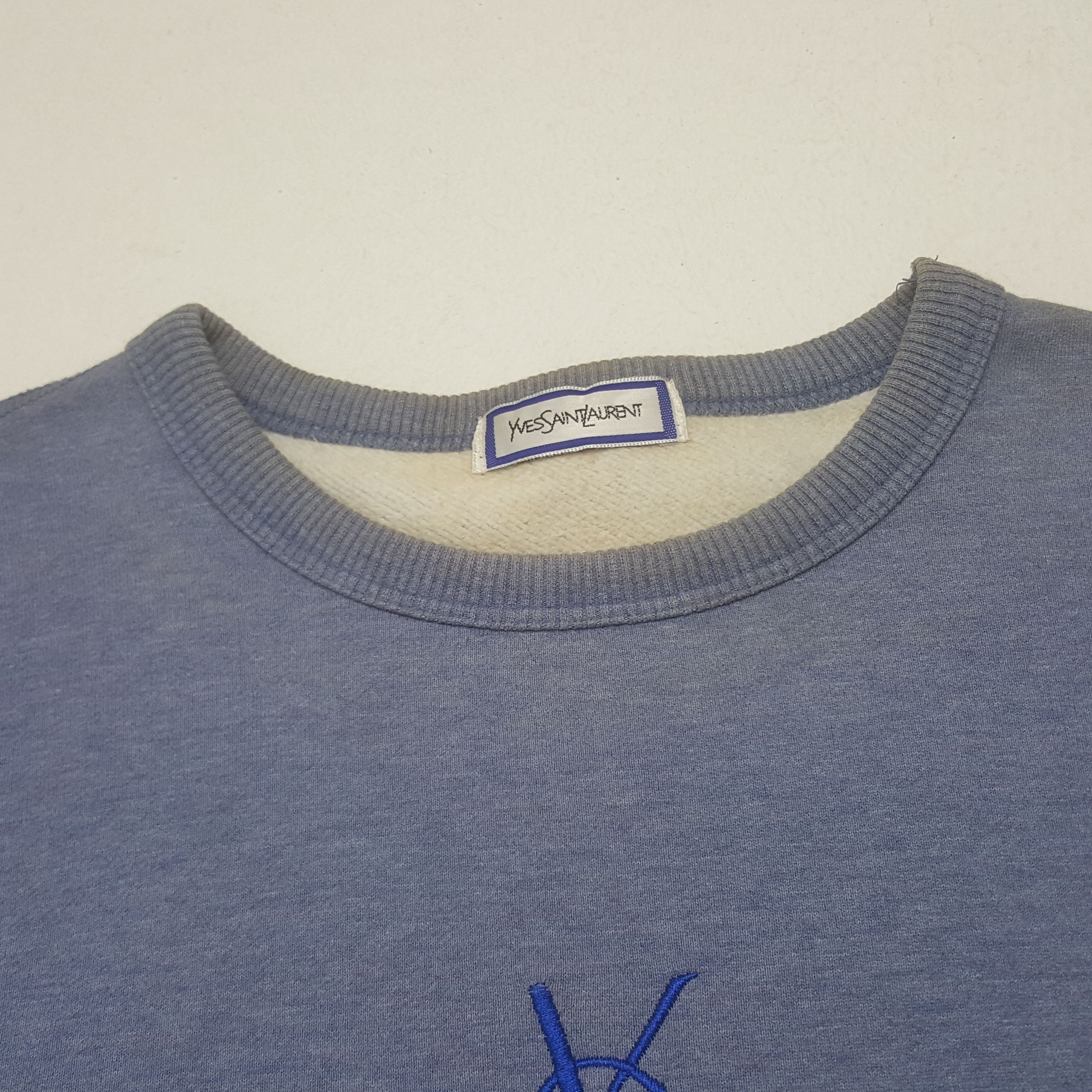 Vintage Vintage Yves Saint Laurent Italian Brand Sweatshirt Size US L / EU 52-54 / 3 - 4 Thumbnail