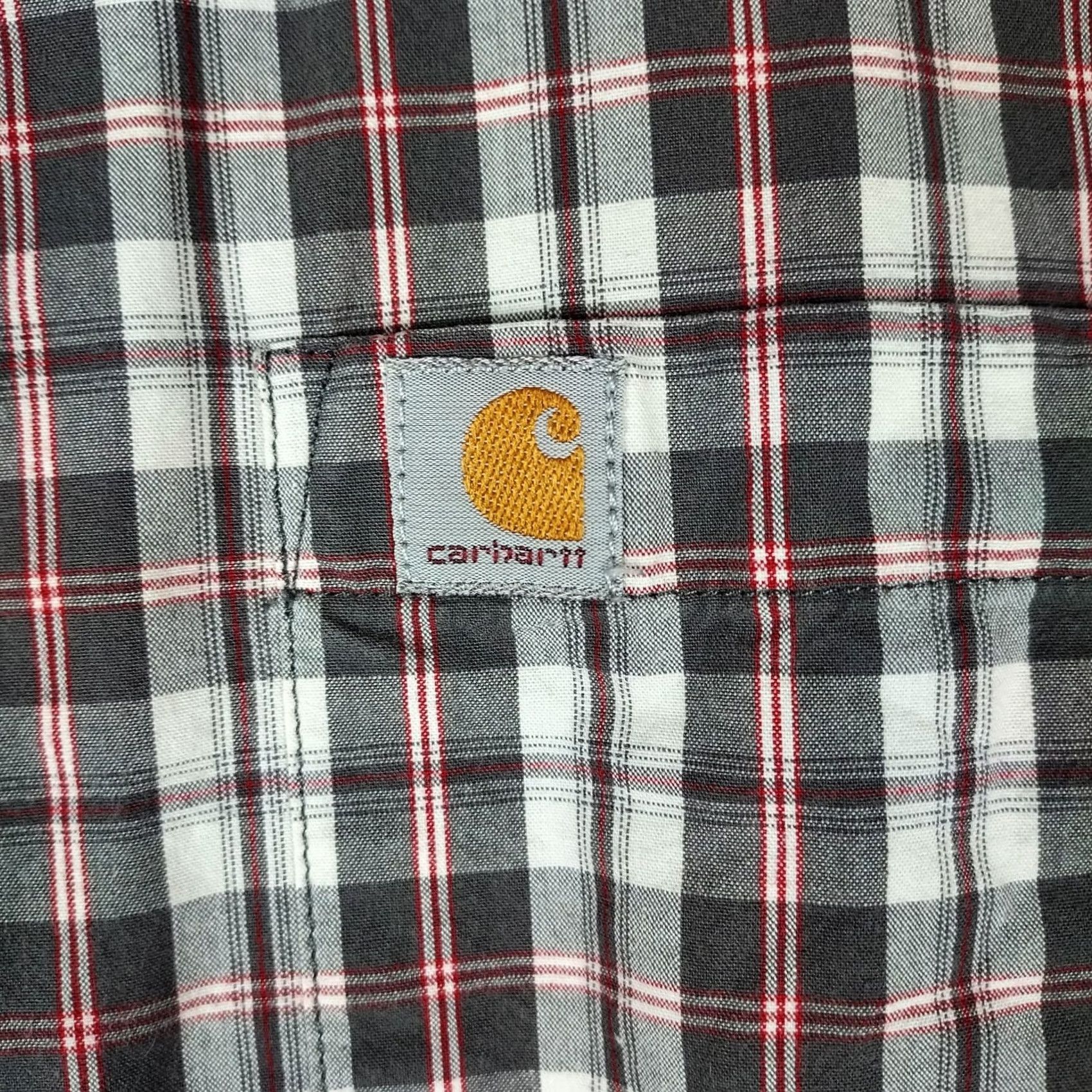 Carhartt VINTAGE? No. Carhartt Relaxed Fit Plaid Shirt LT Mens Short Sleeve Button Front Pocket Size US L / EU 52-54 / 3 - 3 Thumbnail