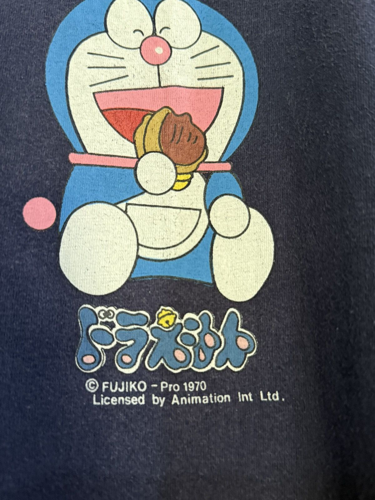 Anime Rare Vintage Fujiko Pro 1970 Doreamon Animation Sun Faded T Size US M / EU 48-50 / 2 - 2 Thumbnail