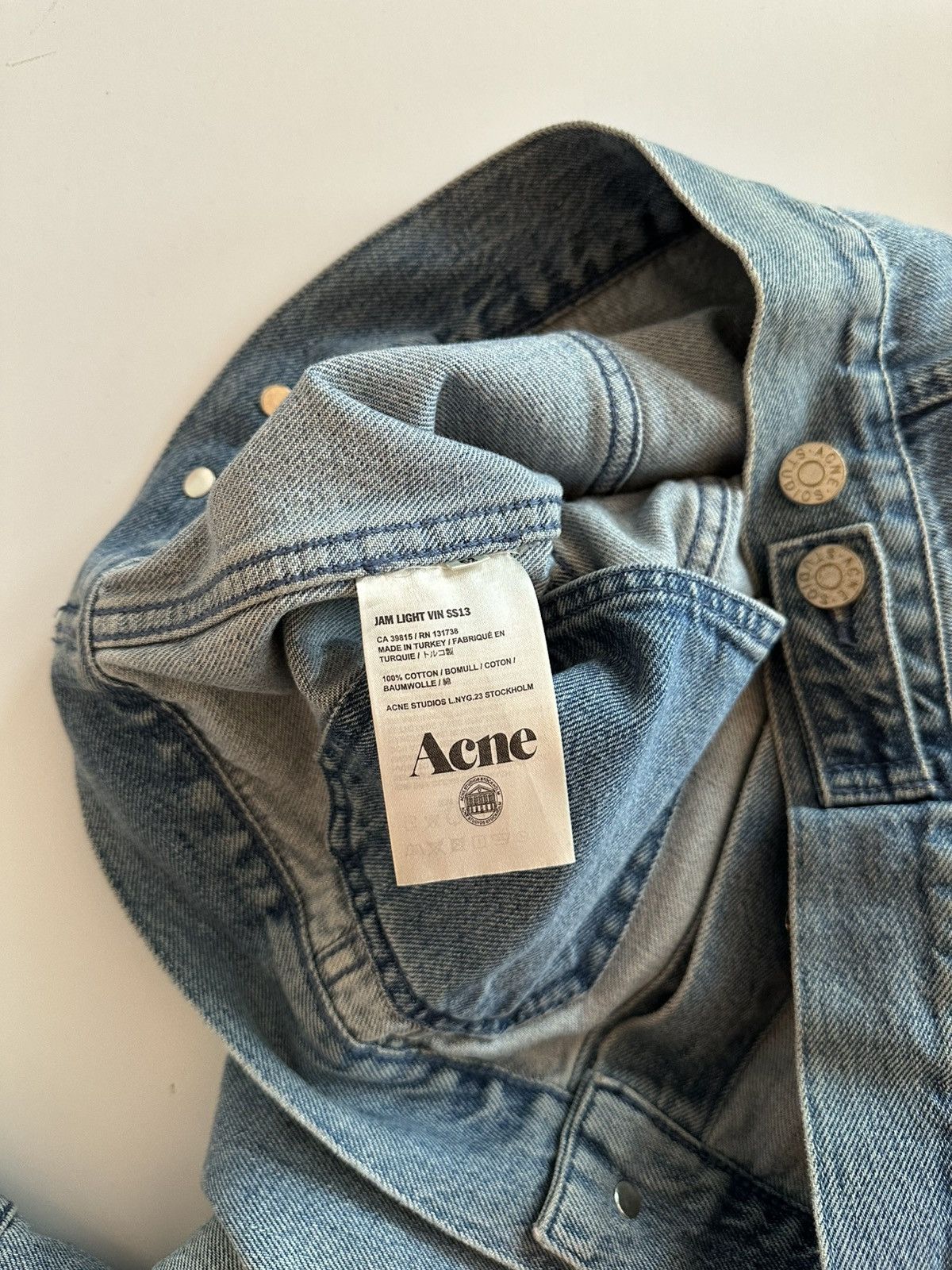 Acne Studios Jam Light Vin SS13 Denim Jacket Size US L / EU 52-54 / 3 - 11 Thumbnail
