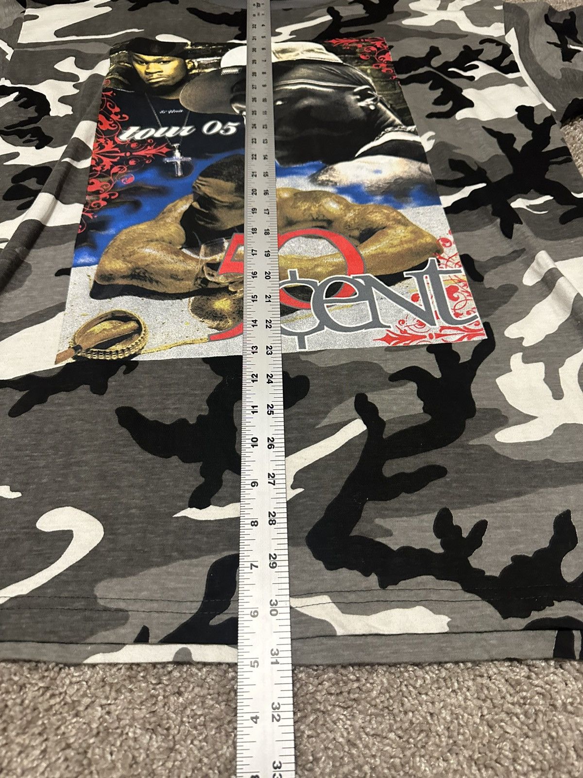 Vintage Vintage 50 cent game over Tour t shirt camo men’s Xl 2005 Size US XL / EU 56 / 4 - 6 Thumbnail